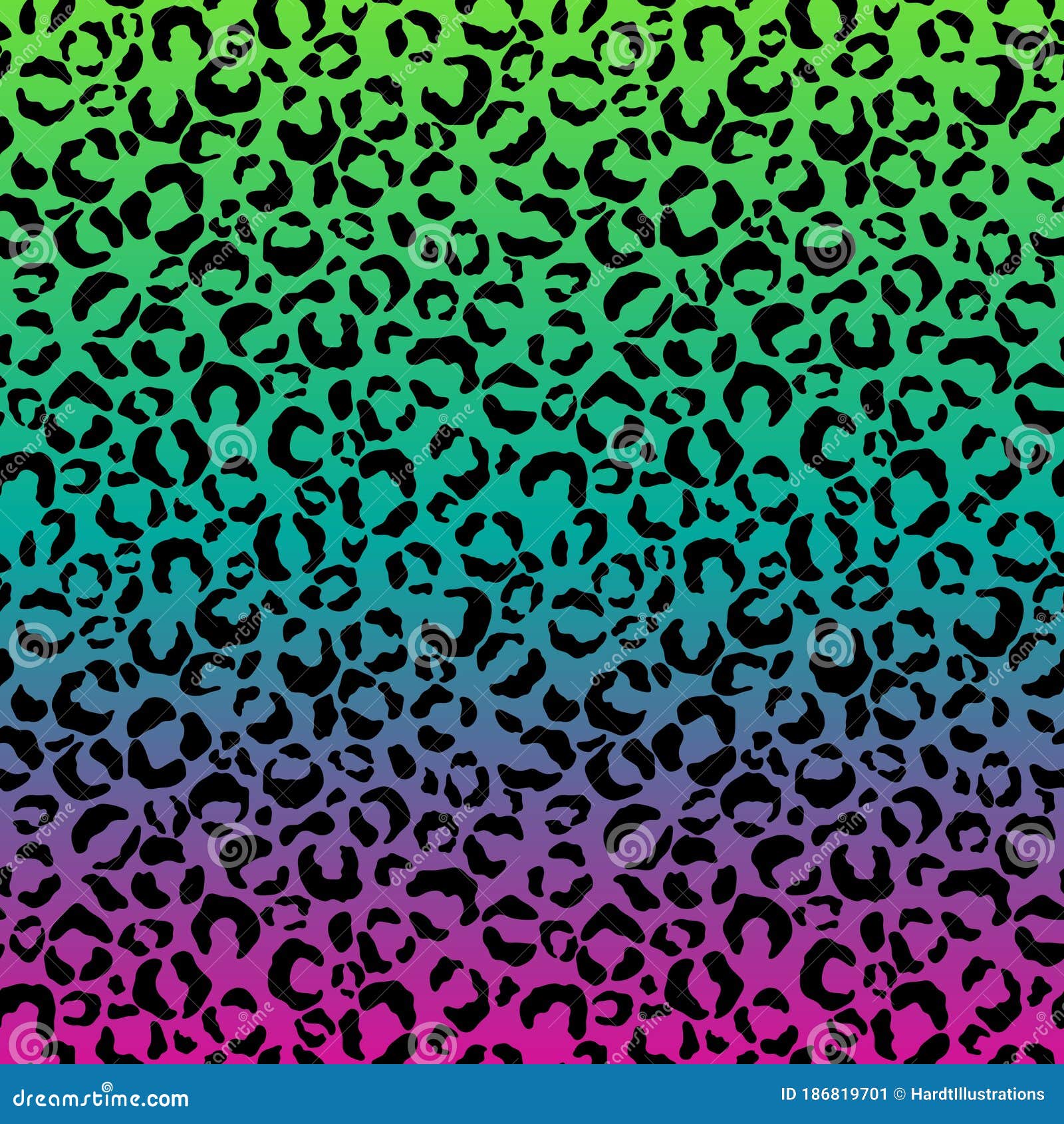 funky leopard print on gradient background