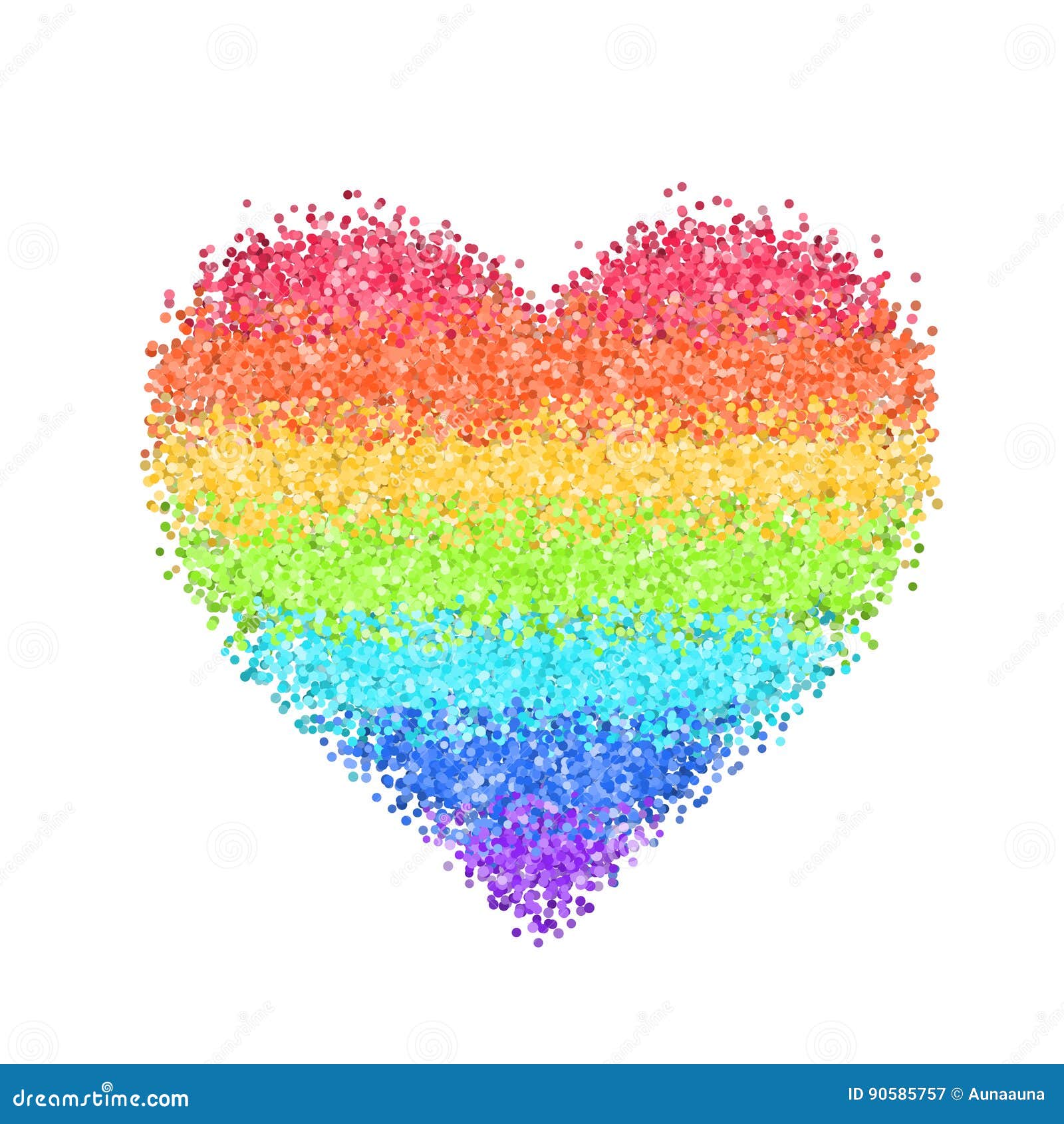 Heart Of Rainbow Drops Vector Illustration | CartoonDealer.com #59694862