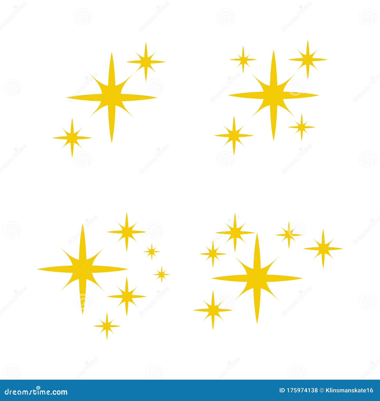 Glitter Sparkles and Magic Sparkle Collection Stock Illustration