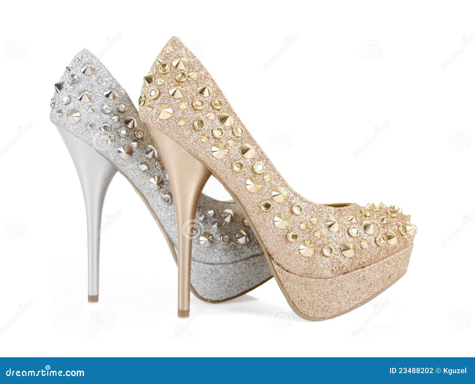 Glitter spiked club shoes stock photo. Image of shoes - 23488202