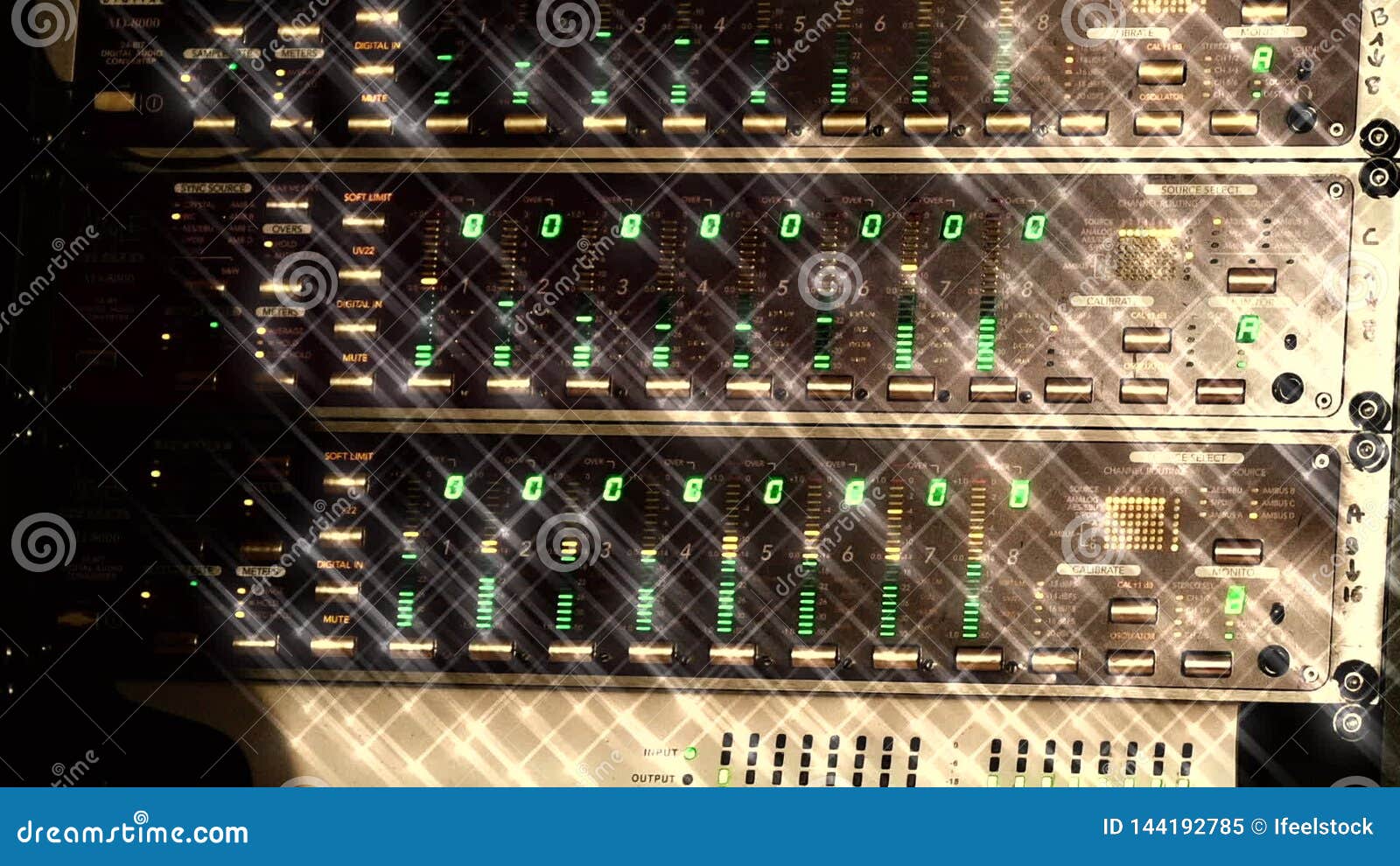 Glitter Studio Audio Mixer Inside Volume Source Effect Stock