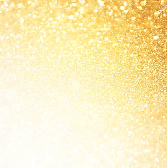 Glitter Vintage Lights Background. Abstract Gold Background Stock Image ...