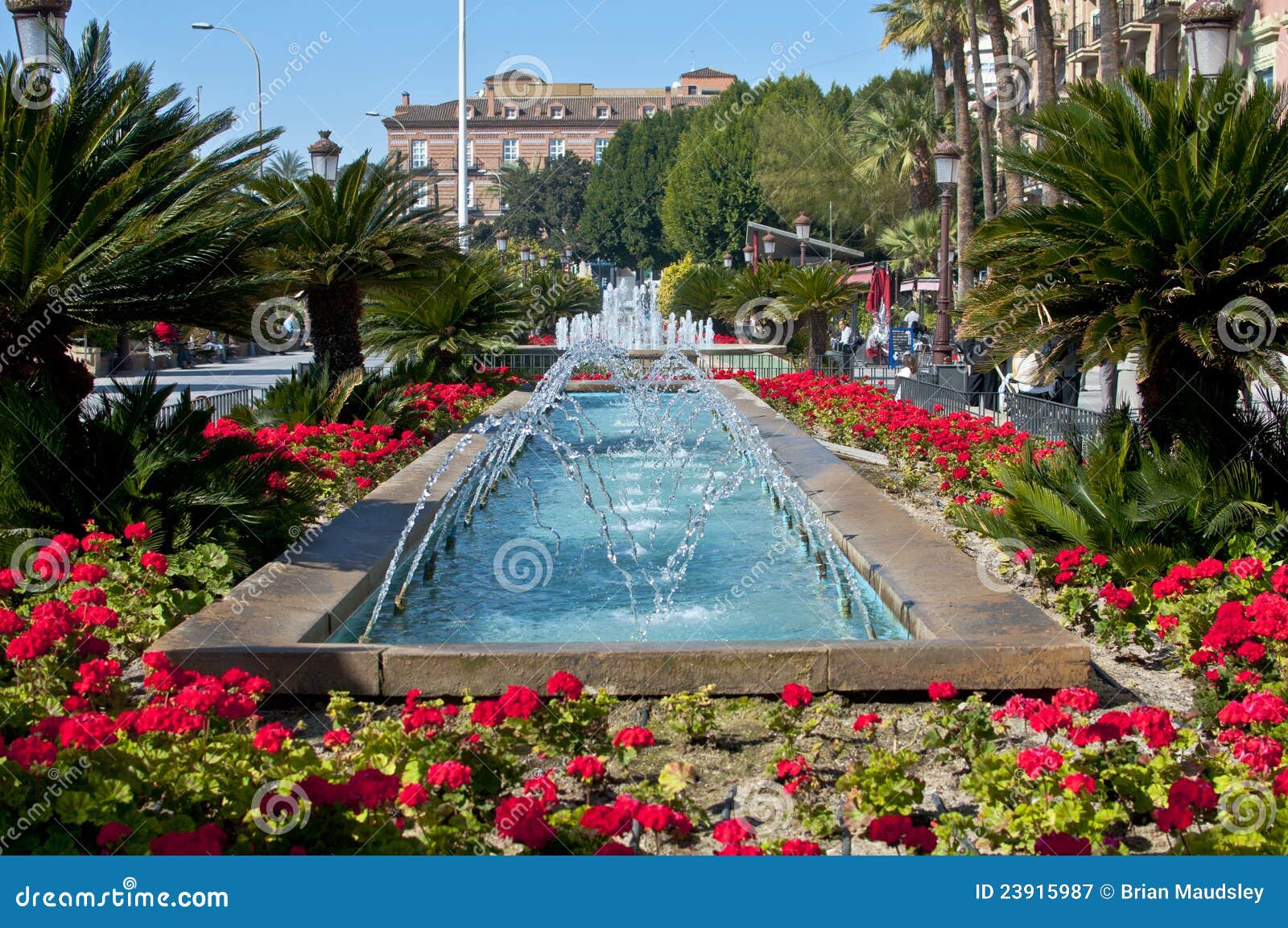 glittering fountain in murcia.