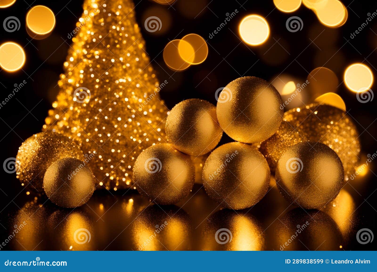 Glittering Gold Capturing the Magic of Christmas Tree Beads.AI
