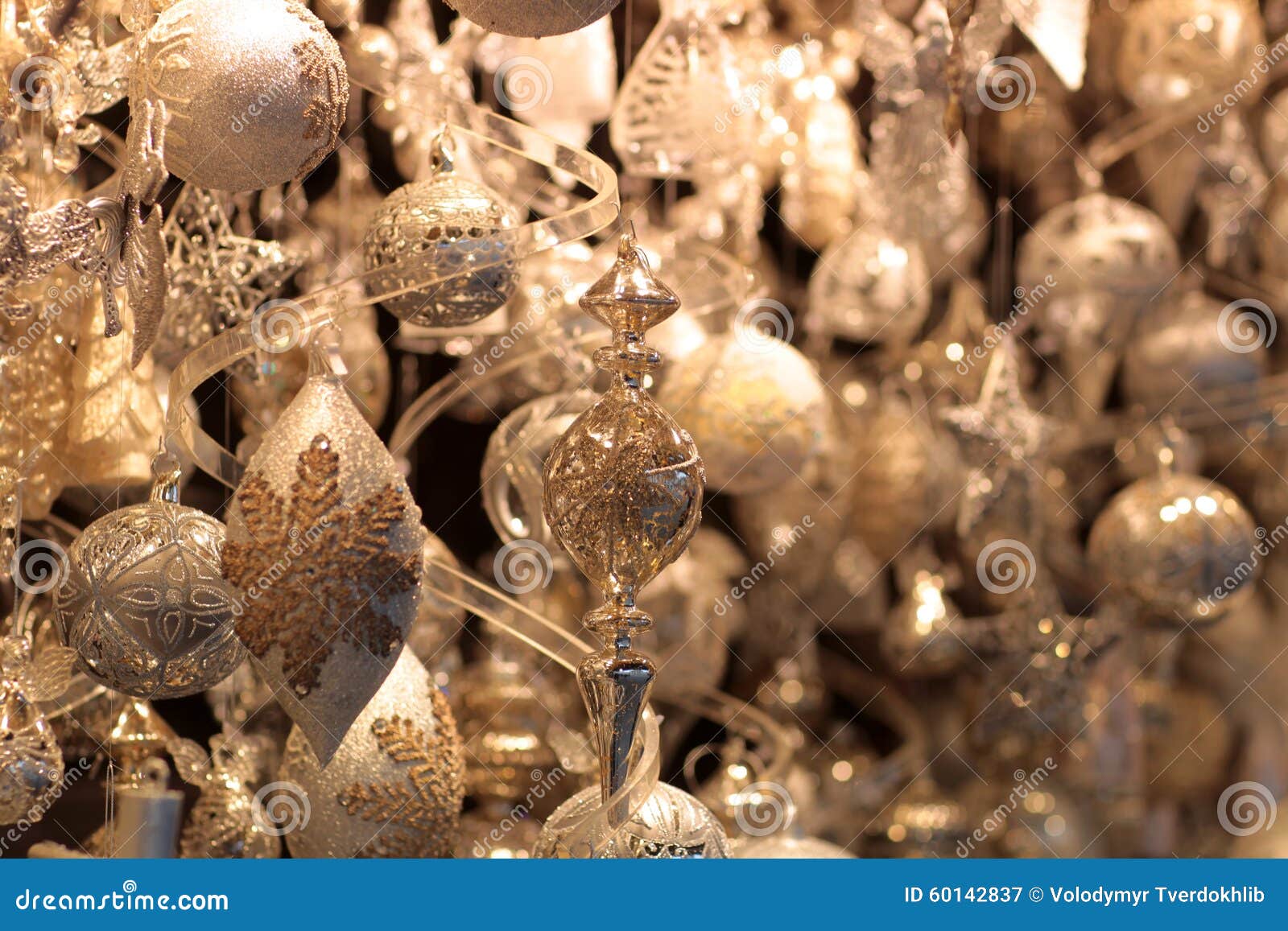 Glittery Christmas Decorations Stock Image Image Of