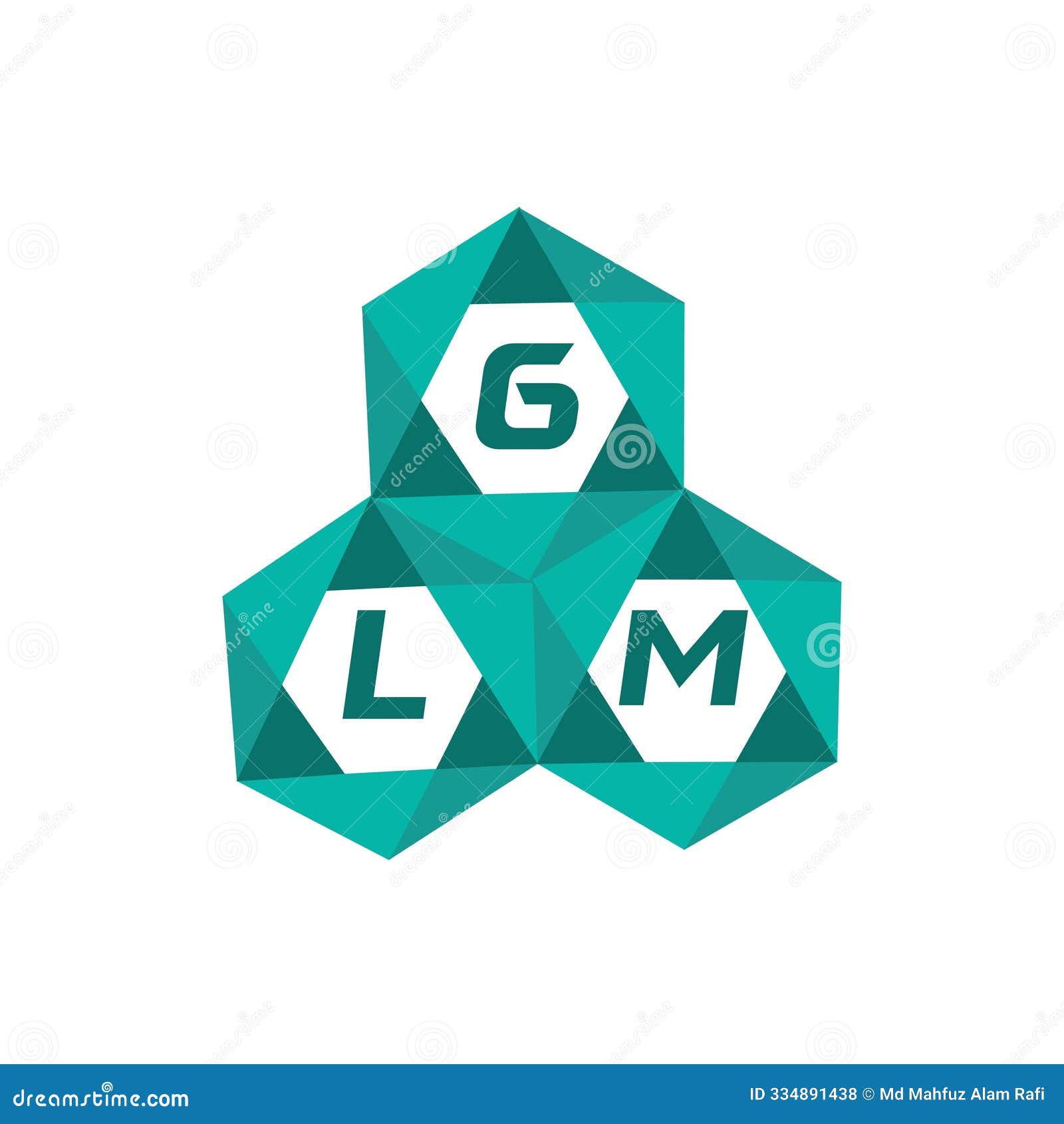 glm creative minimalist letter logo. glm unique  initials alphabet letter logo