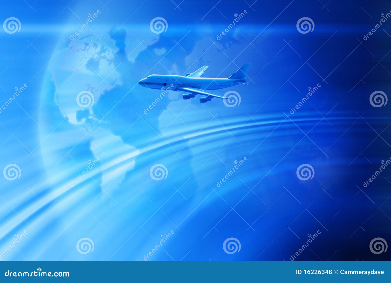global airplane travel business background