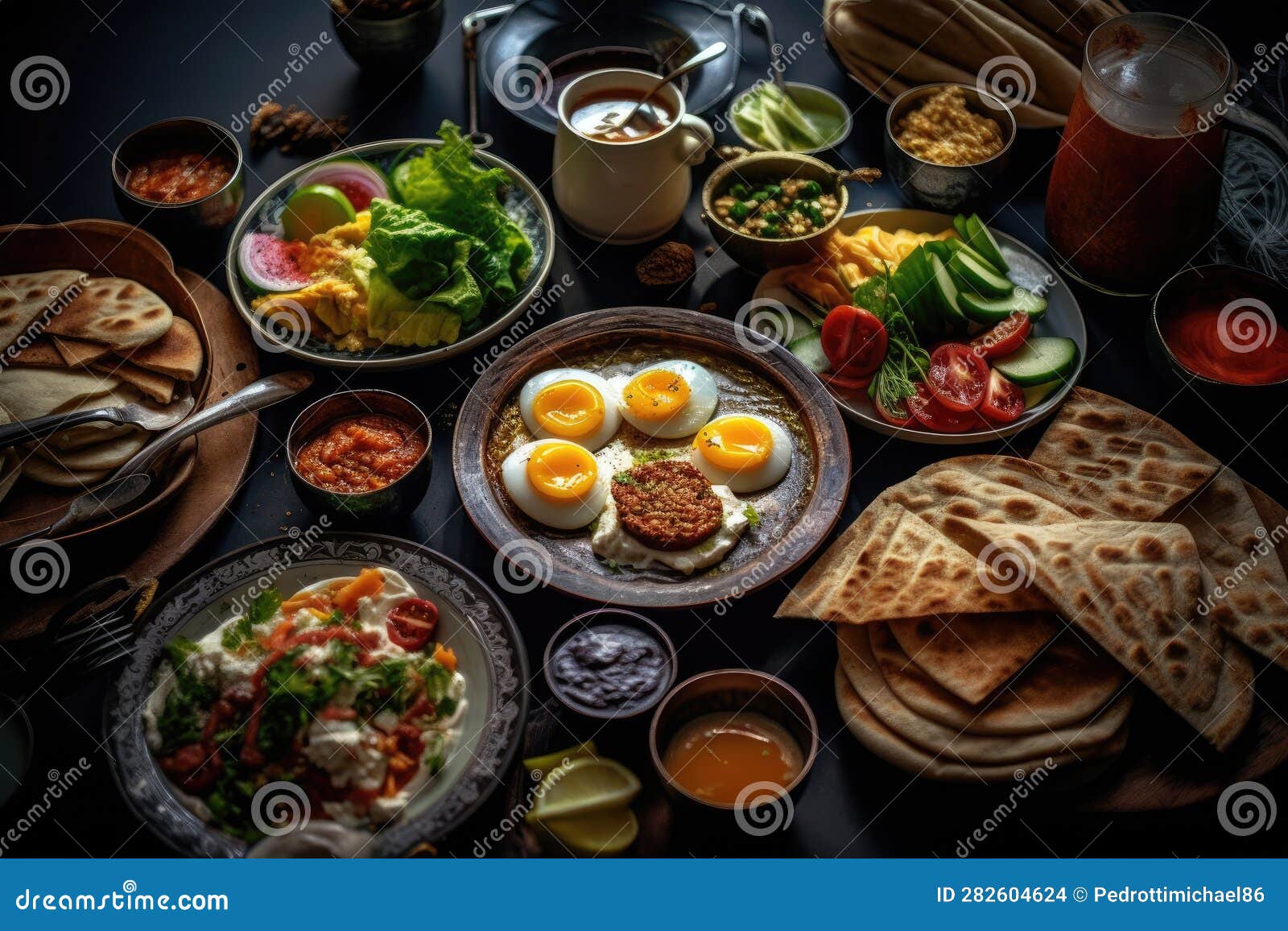 Global Breakfast Delights stock photo. Image of restaurant 282604624
