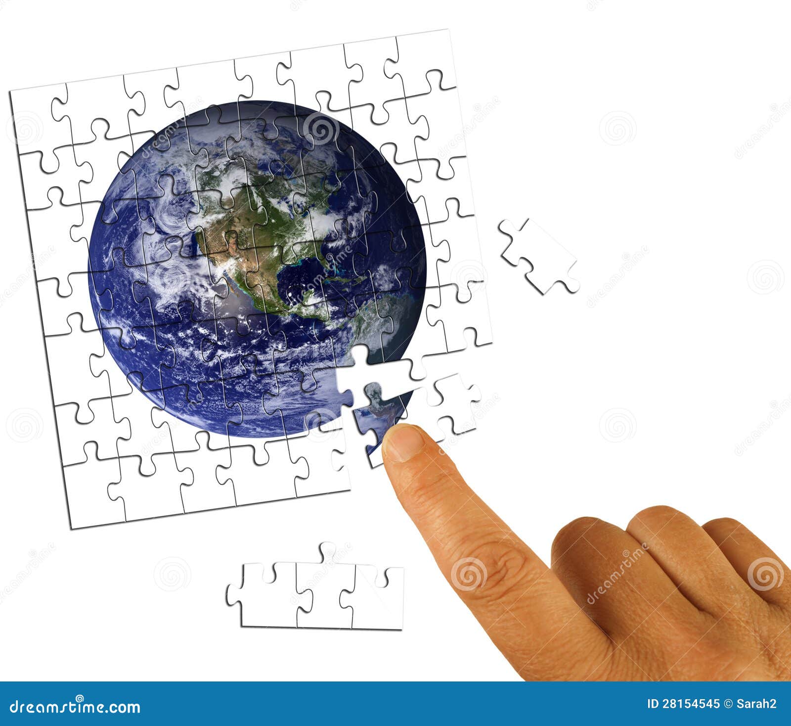 Puzzle Planet Earth Stock Photo, Picture and Royalty Free Image. Image  19776435.