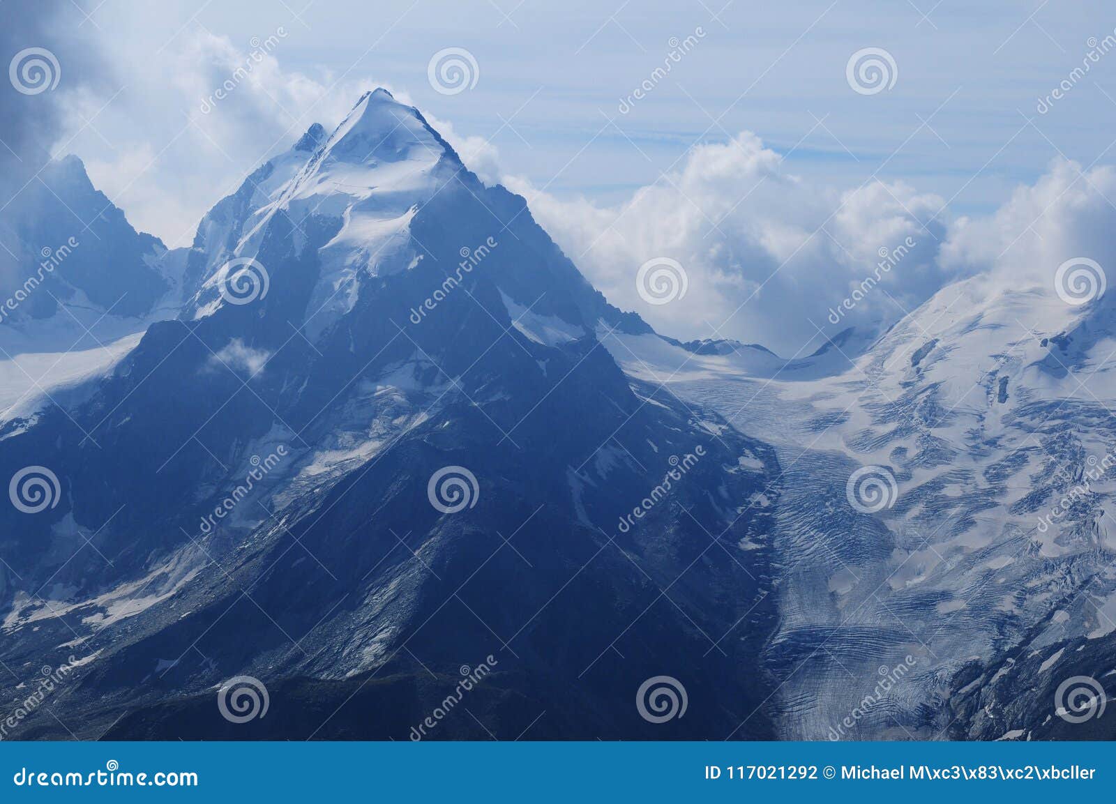 global clima change: glacier at bernina-peak, upper engadin, graubÃÂ¼nden, swiss alps.