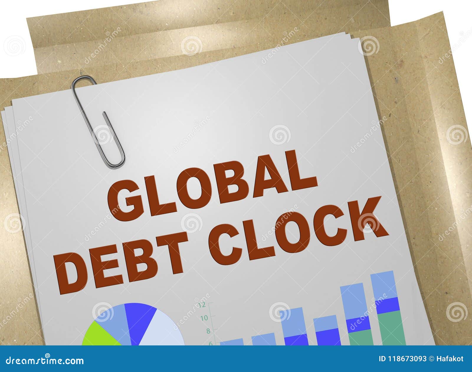 GLOBAL DEBT CLOCK concept stock illustration. Illustration of commerce