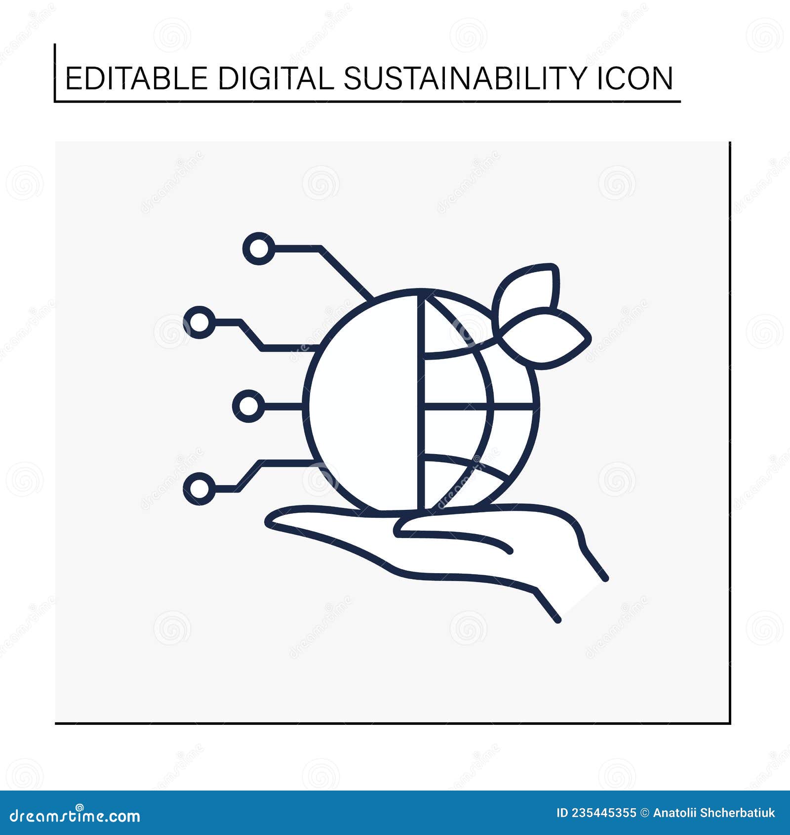 Global goals line icon stock vector. Illustration of smart 235445355