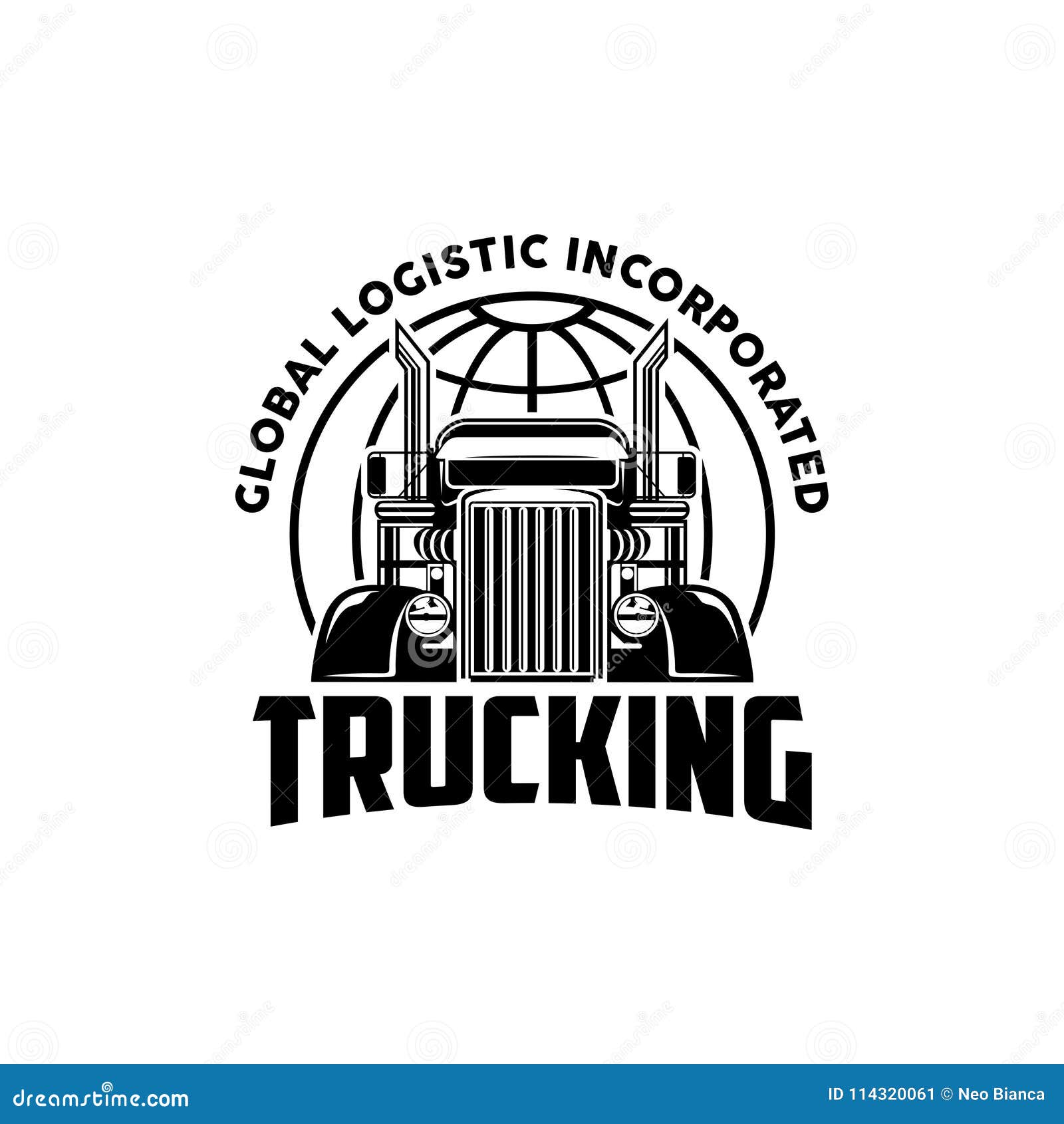 Global Logistics Incorporated Logo Vector Stock Vector Illustration