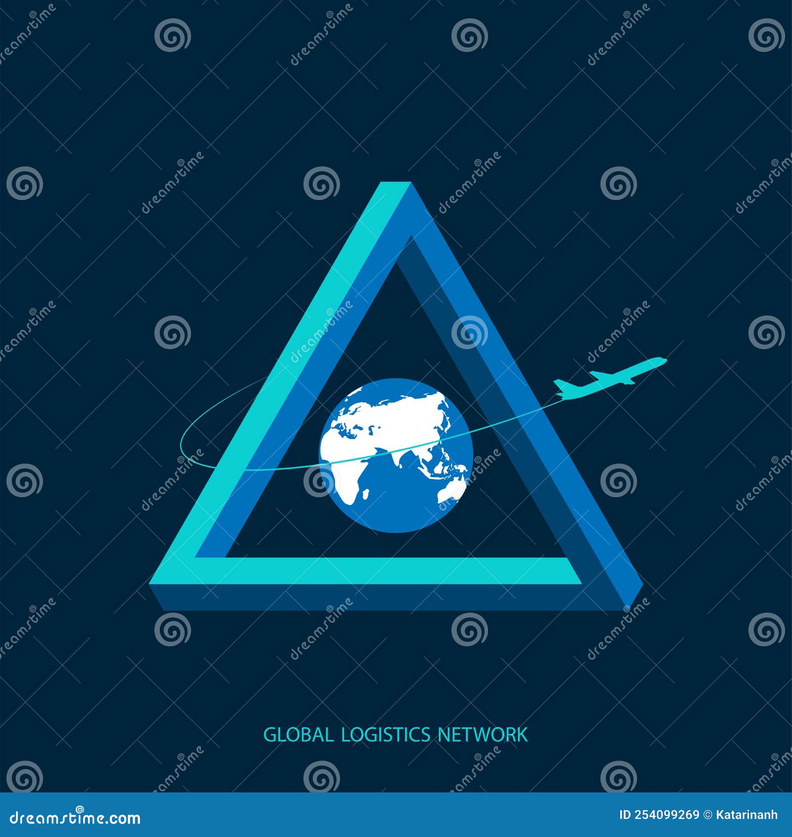 Global Logistics Network. Map Global Logistics Partnership Connection