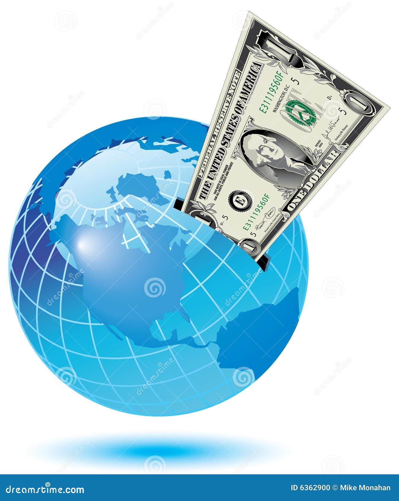 Global money box stock vector. Illustration of metaphor 6362900