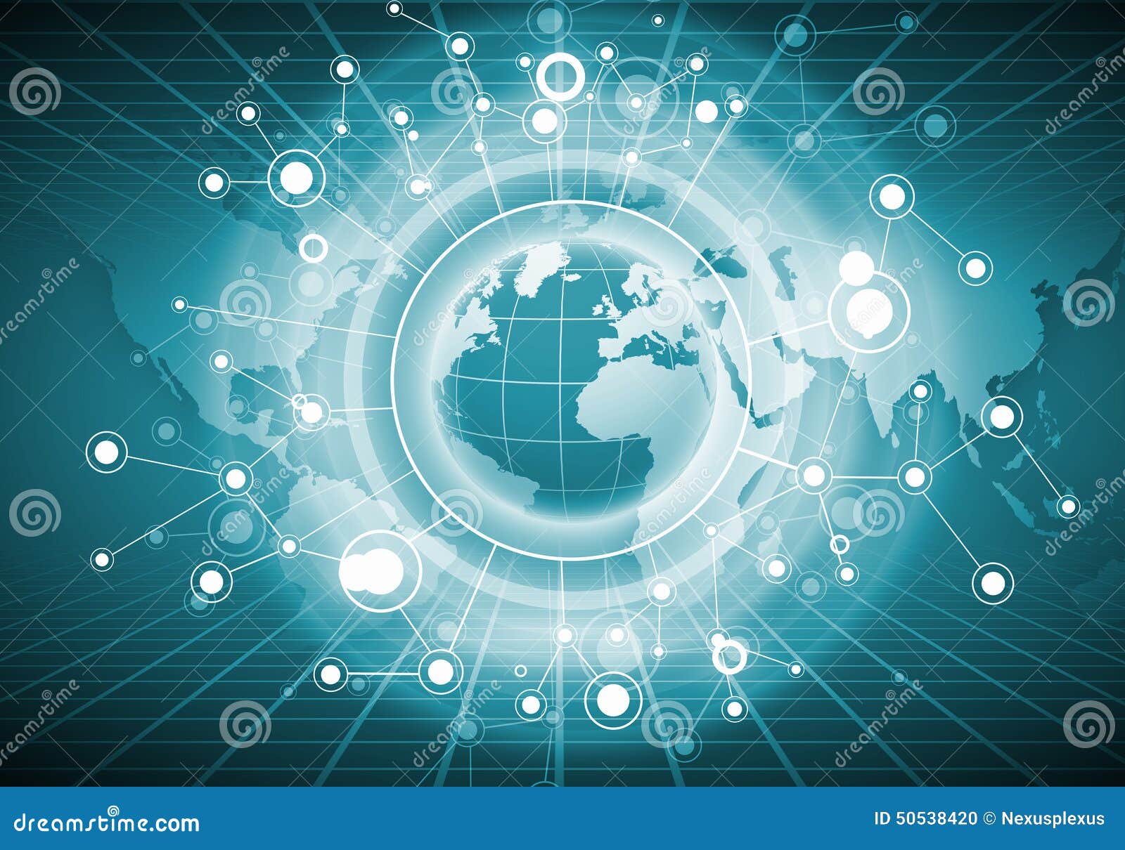 Global net stock illustration. Illustration of connection 50538420