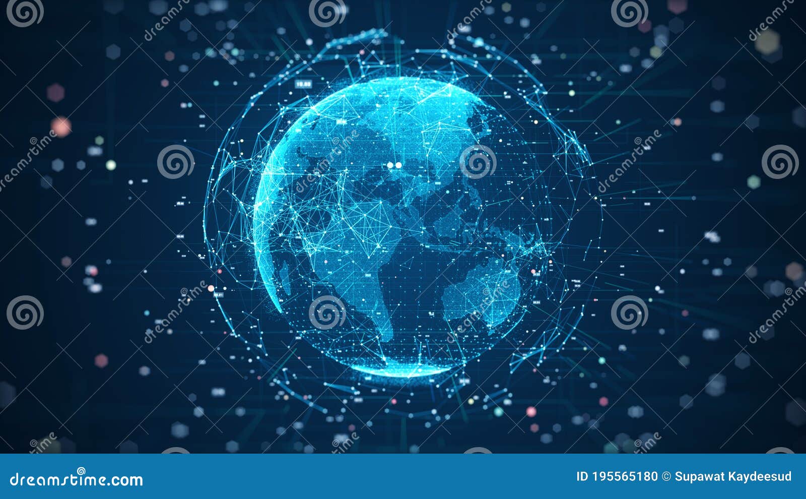 global network connection and data connections concept