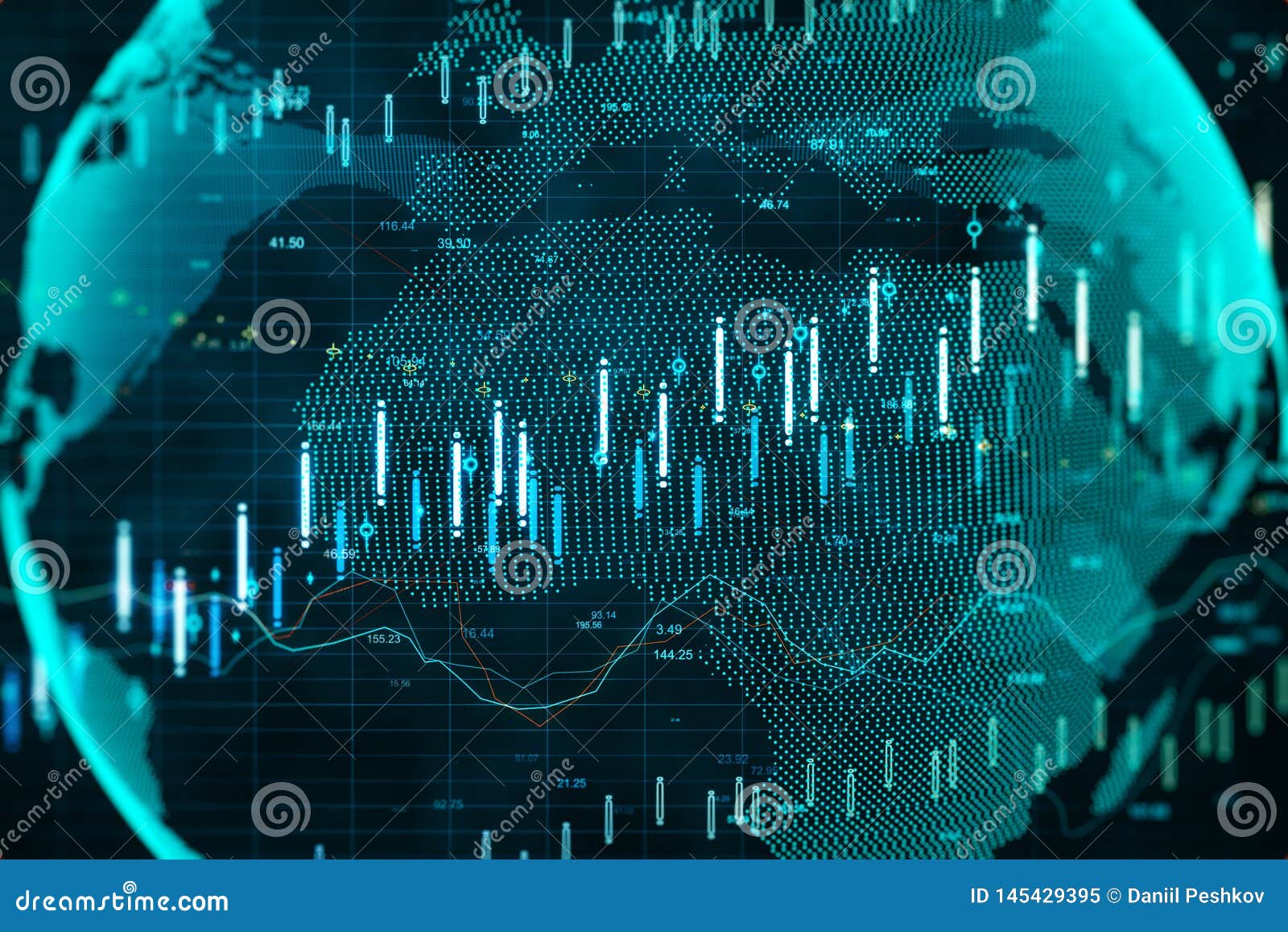 Global Network and Finance Concept Stock Image Image of increase