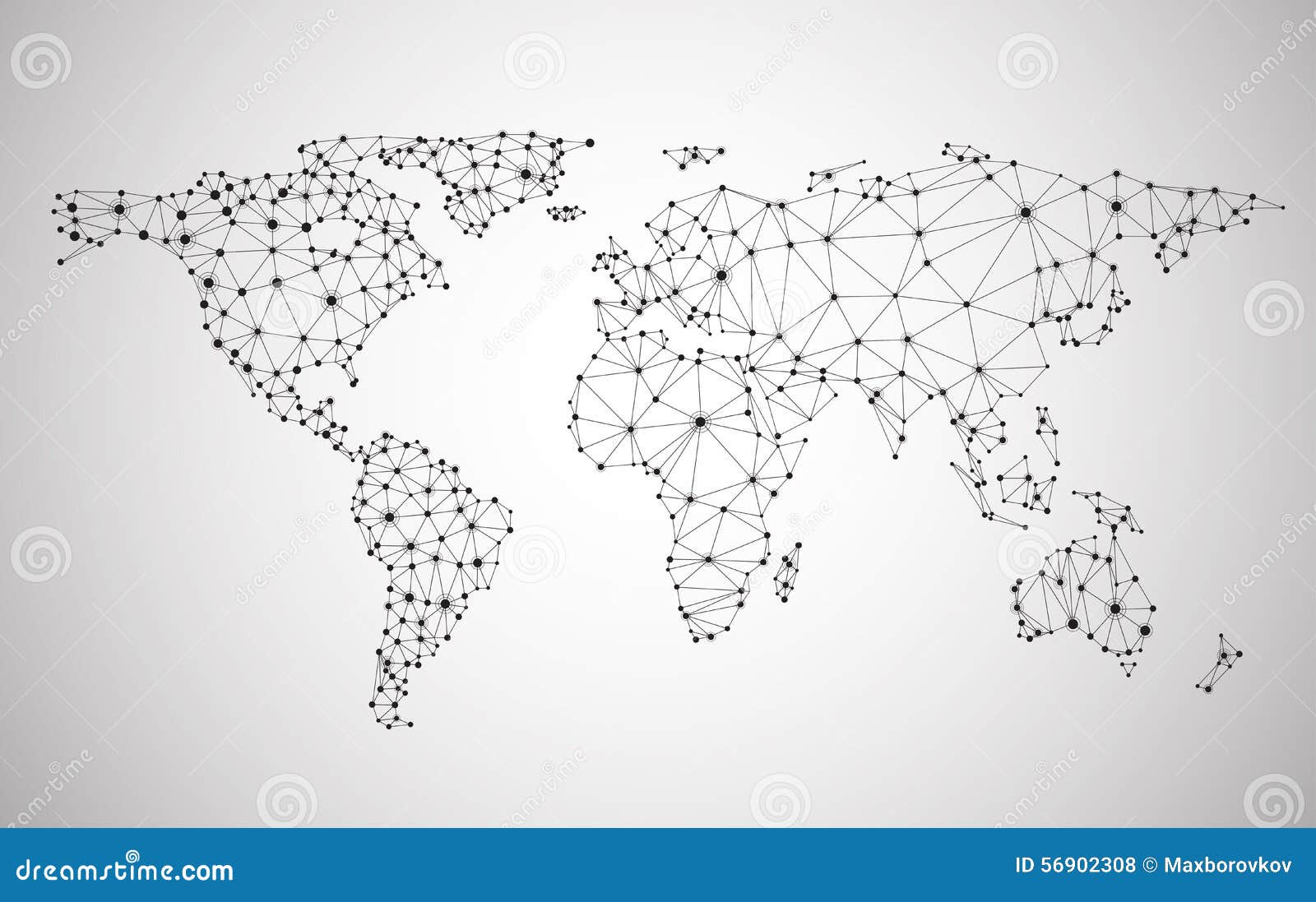 global network mesh. earth map