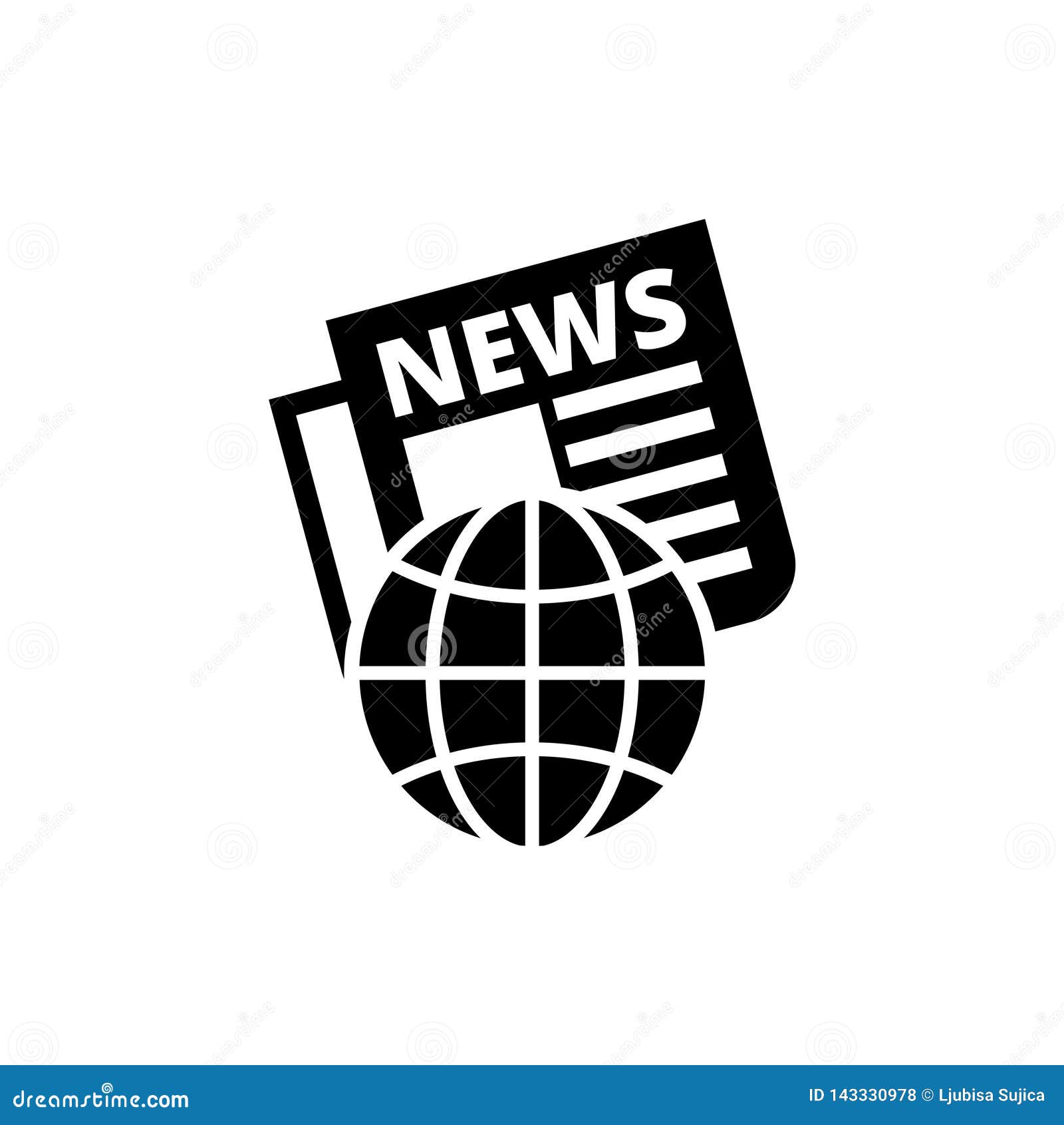 Global News Icon, World News Logo Stock Vector - Illustration of ...