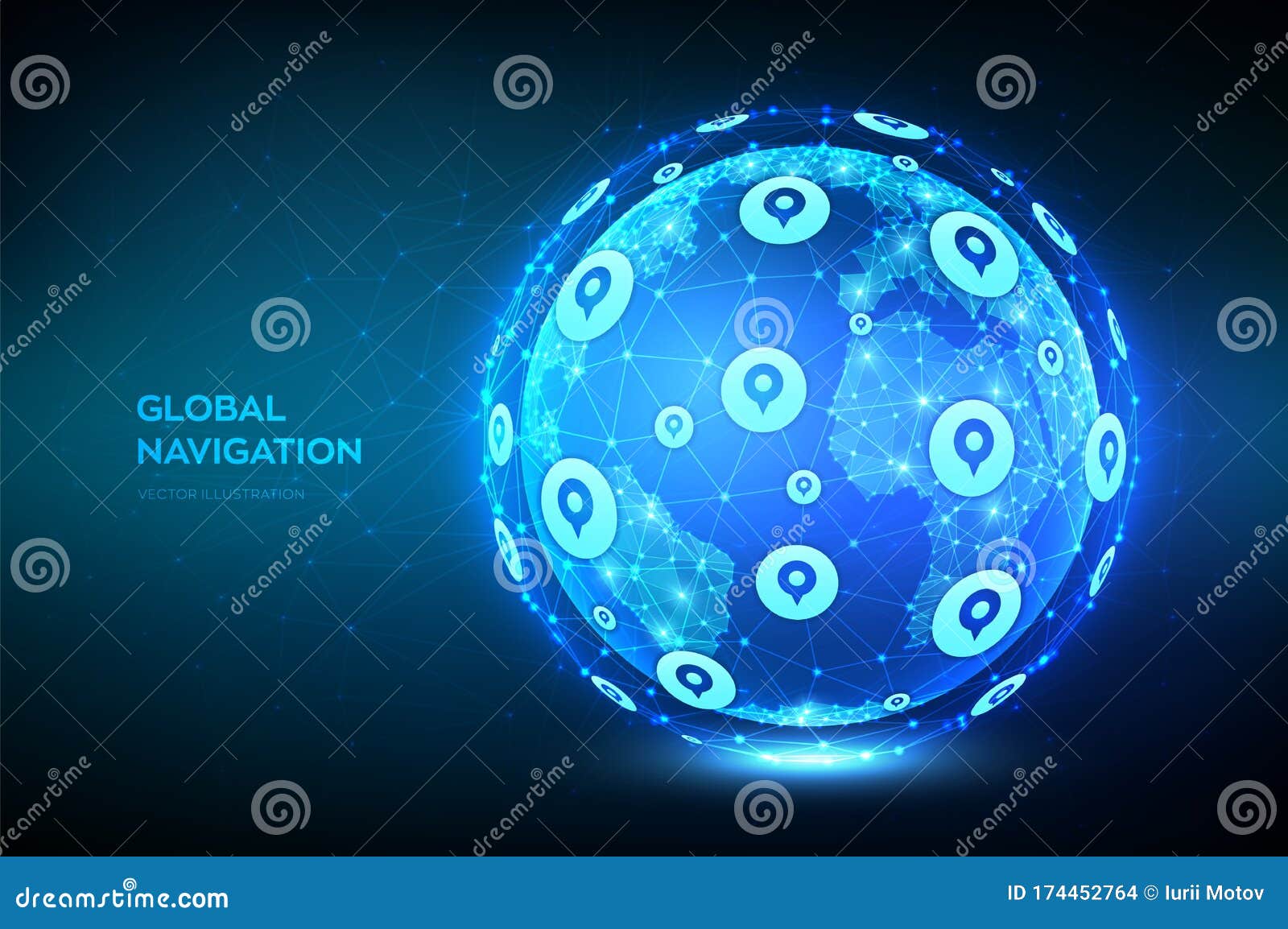 Global Positioning System. GPS Location Services. Navigation Concept