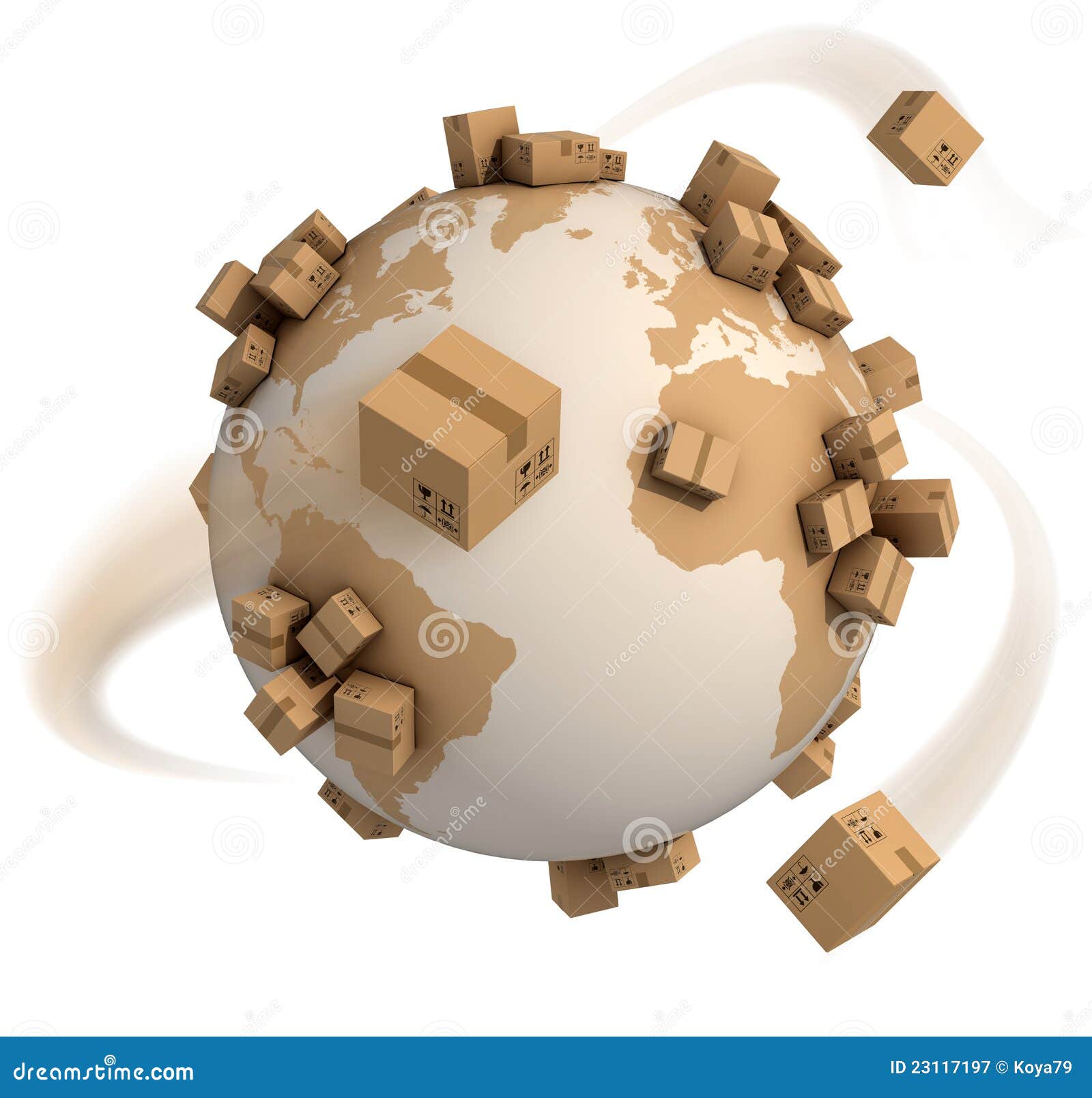 global shipment 3d concept