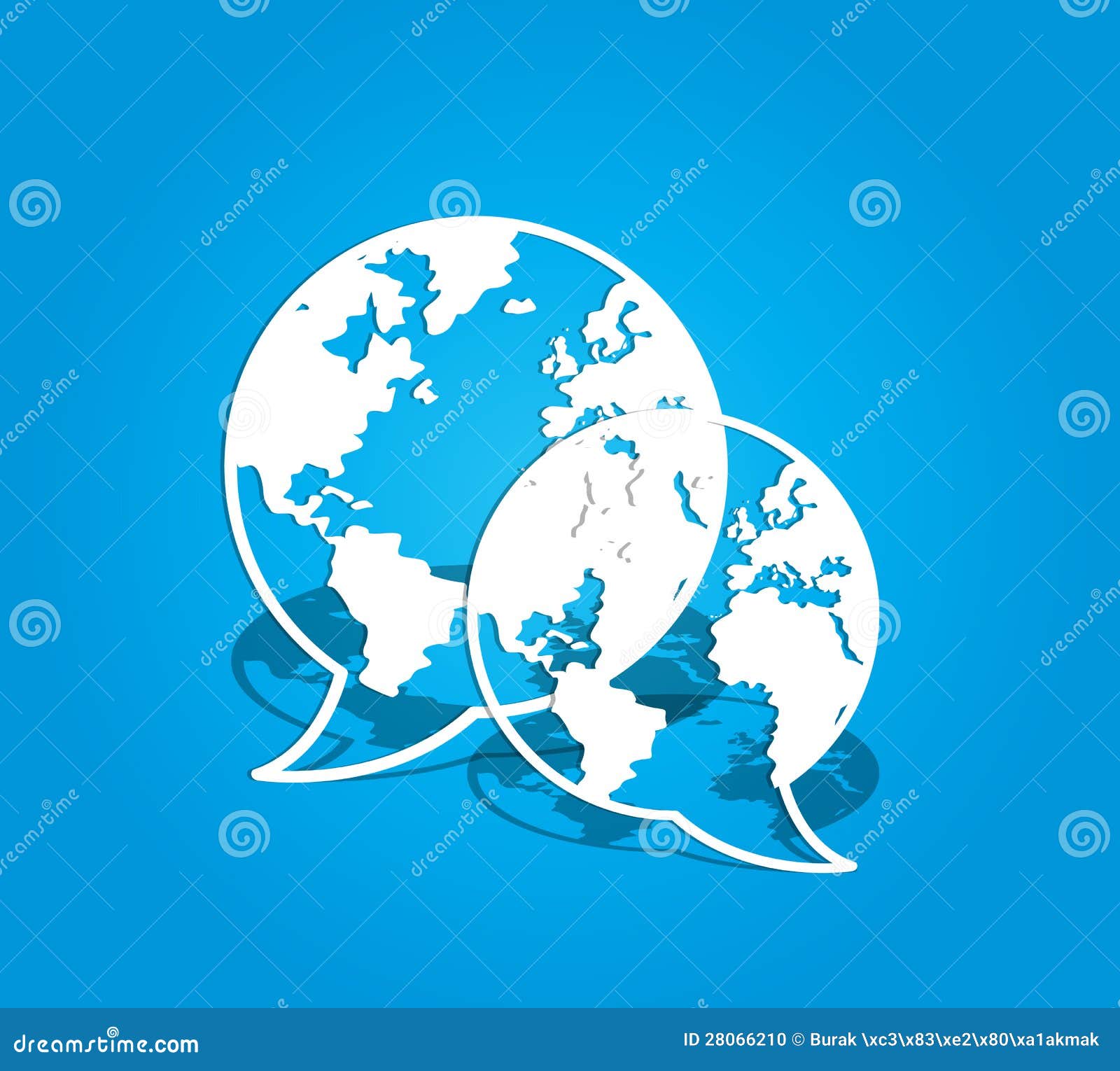 Global Social Communication Horizontal Banner With Colorful Network ...