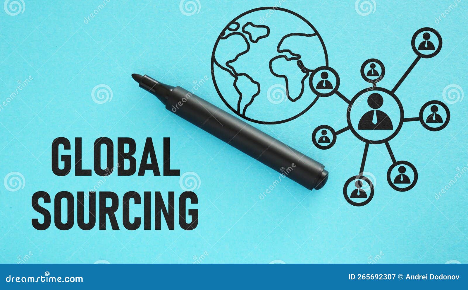 Global Sourcing is Shown Using the Text Stock Image Image of product, sourcing 265692307