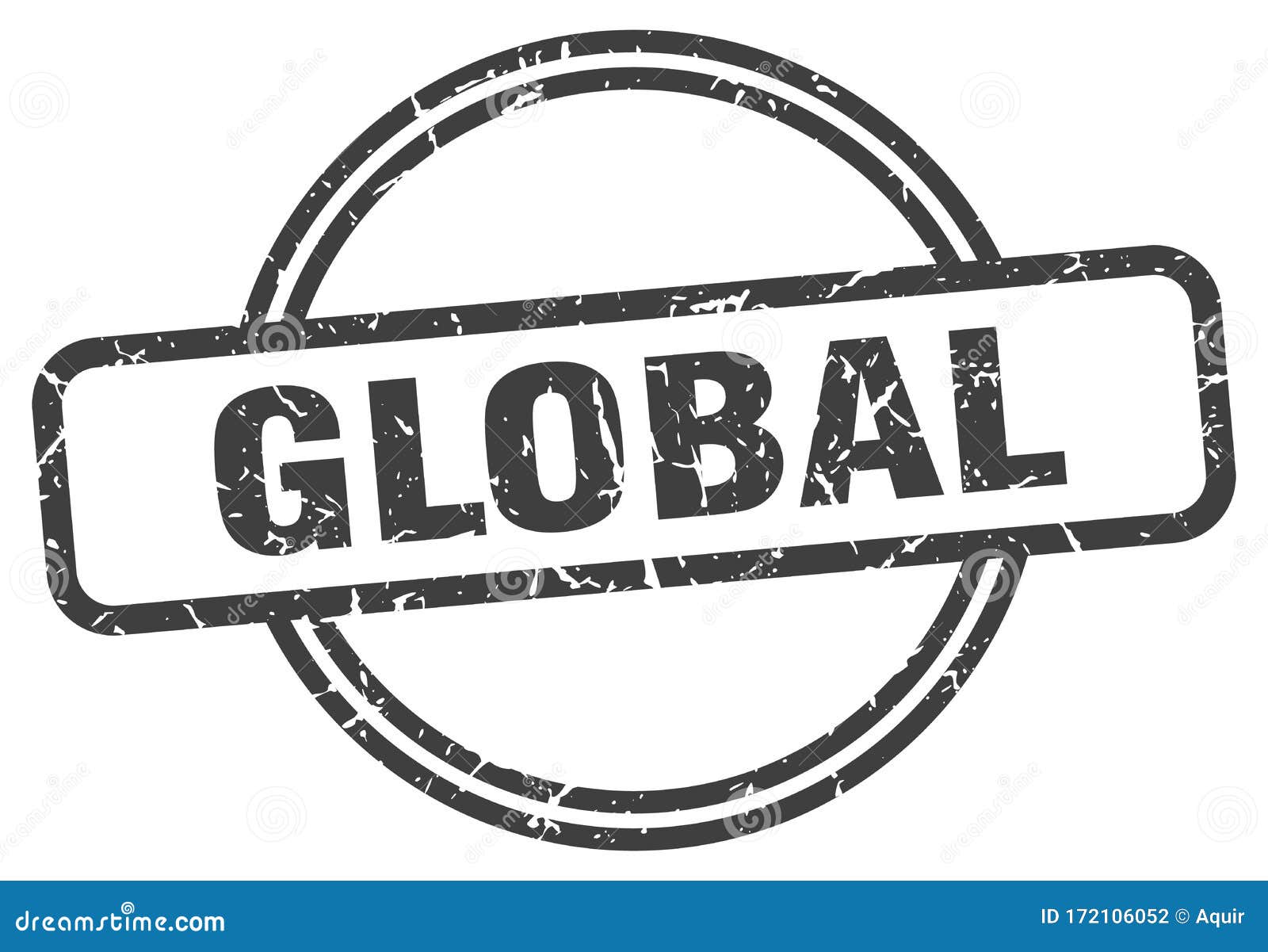 Global Stamp. Global Round Grunge Sign Stock Vector Illustration of