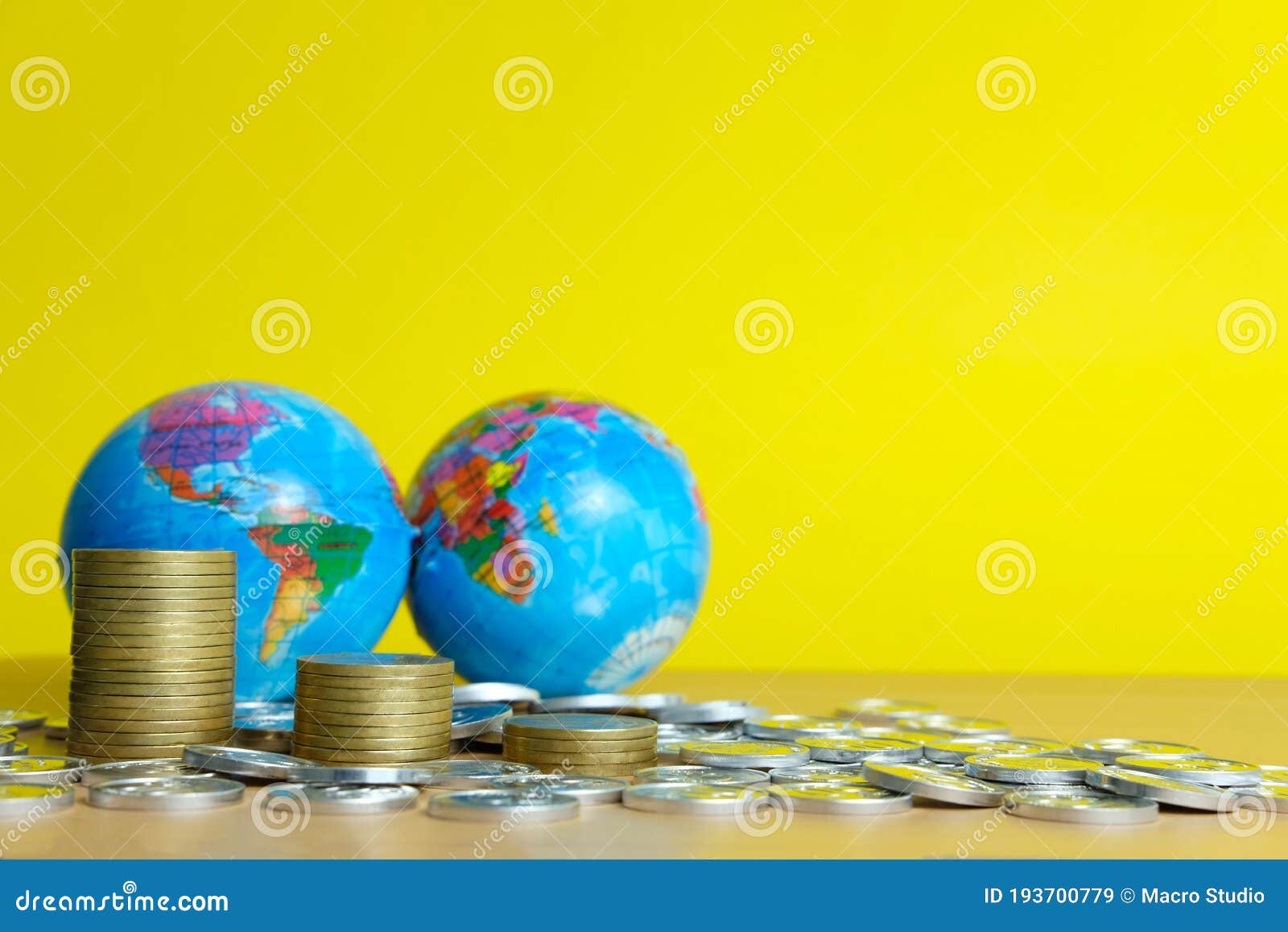 Global Trade And Financial Concept - Decreasing Stack Of ...