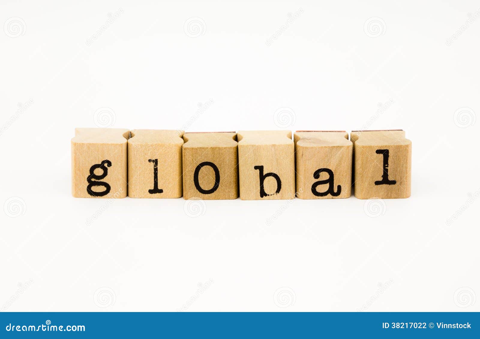 global wording isolate on white background