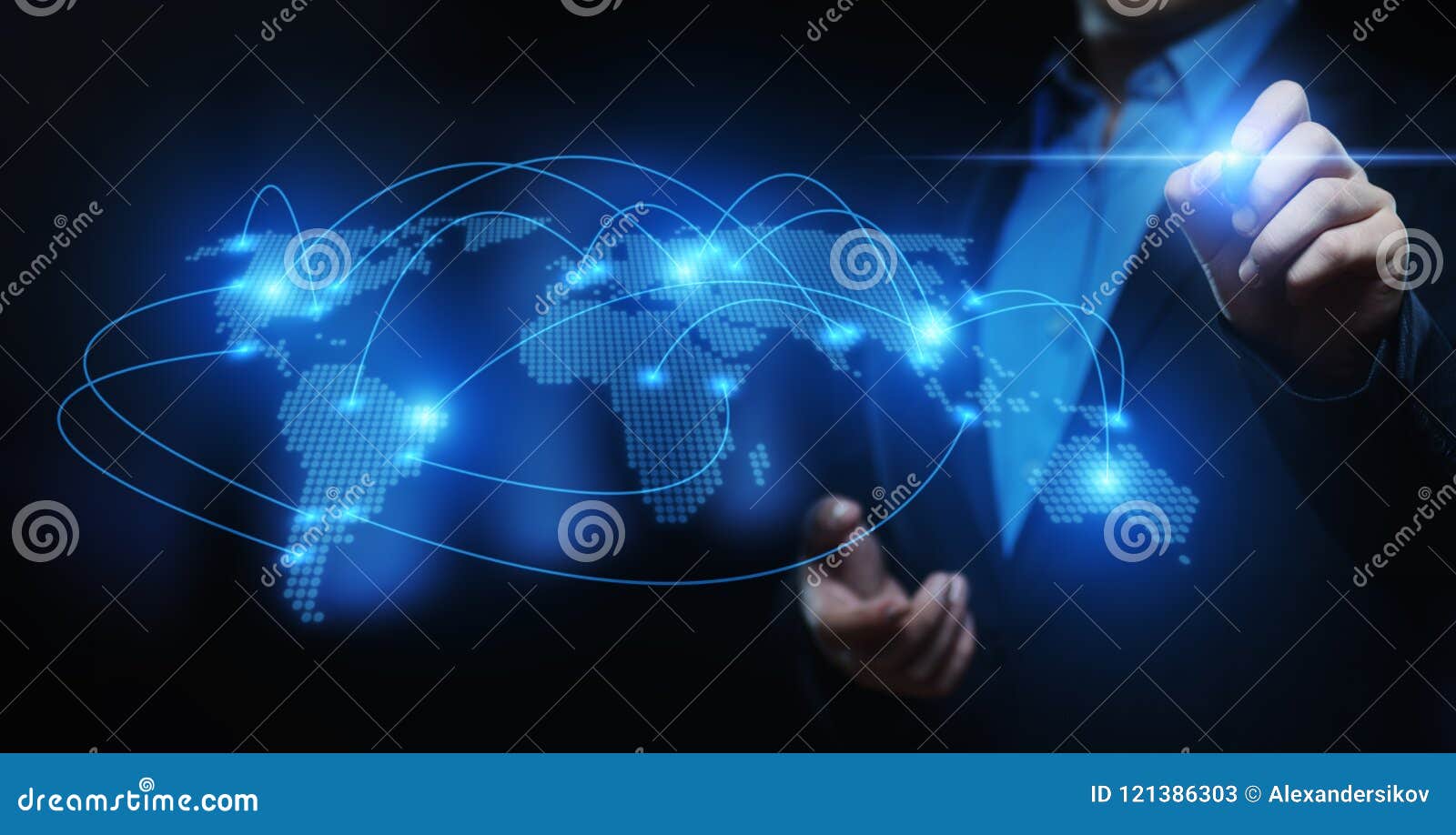 global worldwide communication businesss network technology internet concept