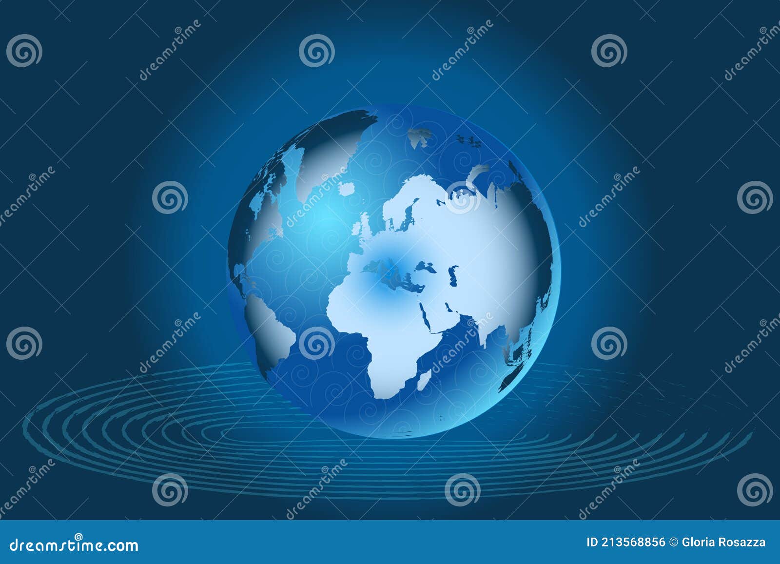 Globe Blue Earth Icon Logo Vector Stock Vector Illustration of