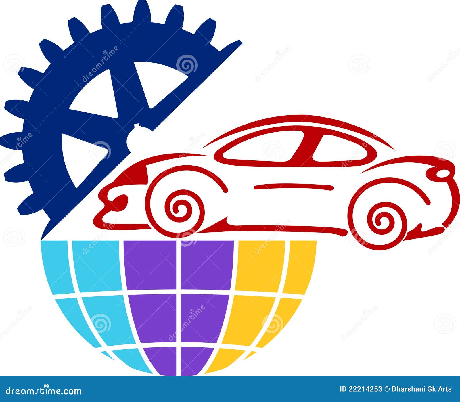 Globe car stock vector. Illustration of shape, circle 22214253