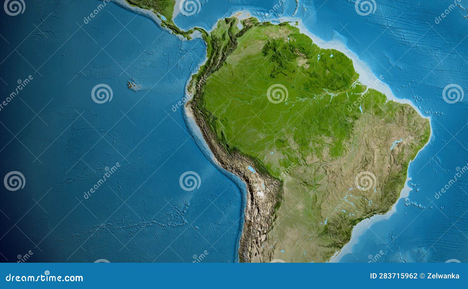 Globe Centered on Peru Neighborhood. Satellite Map Stock Illustration