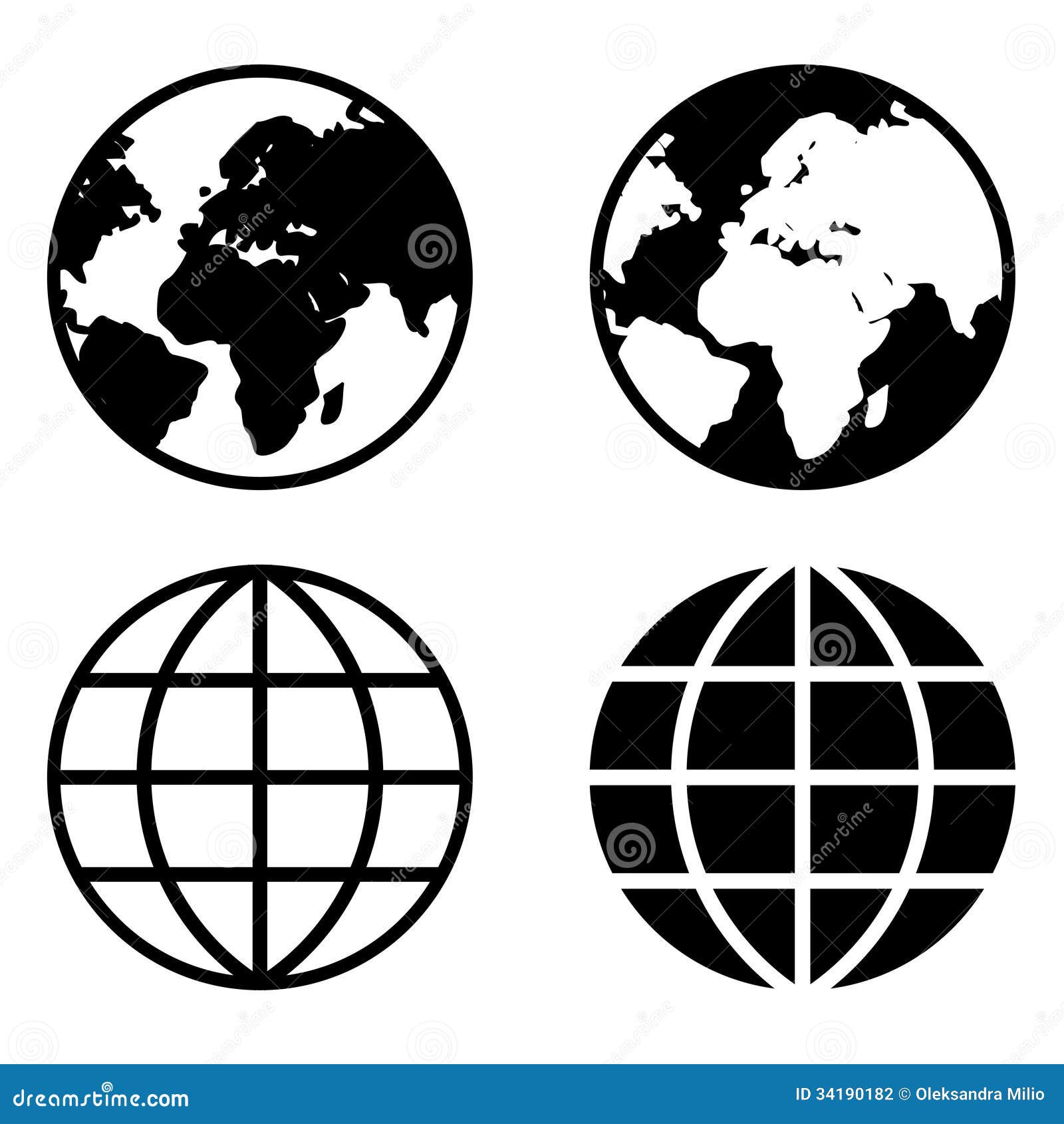 globe earth icons