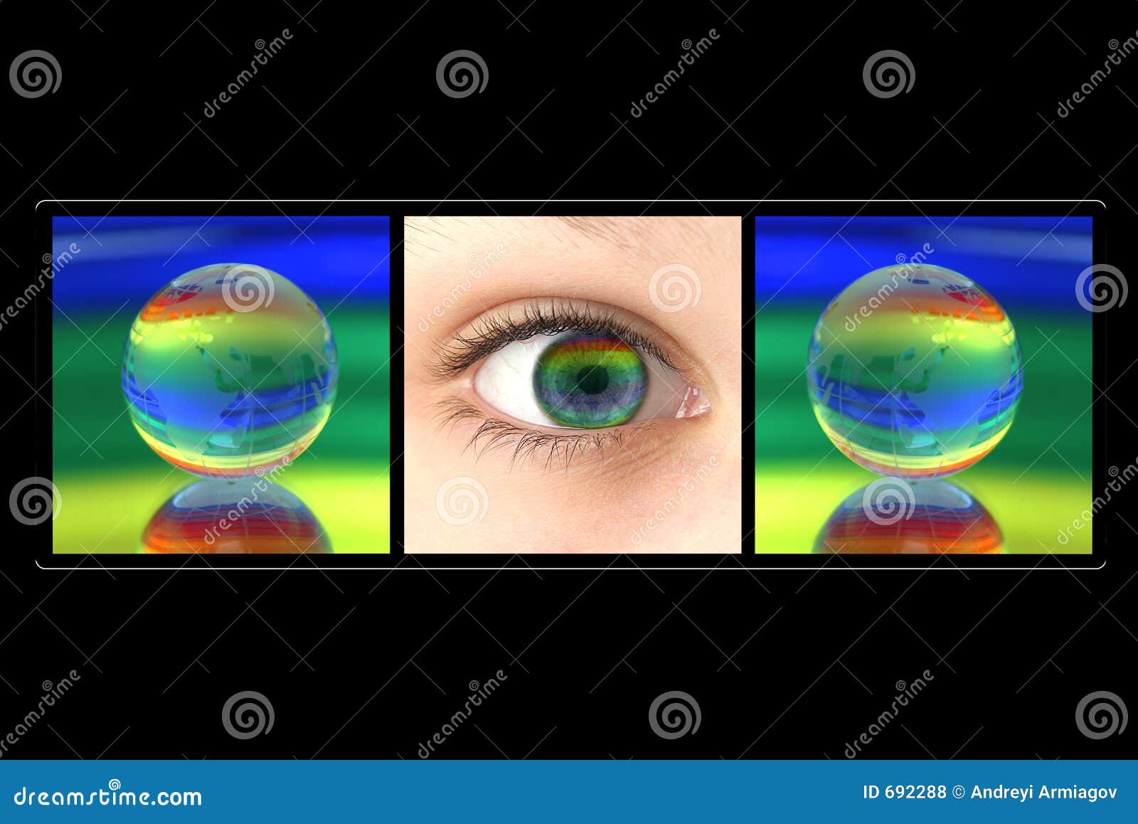 globe and eye.