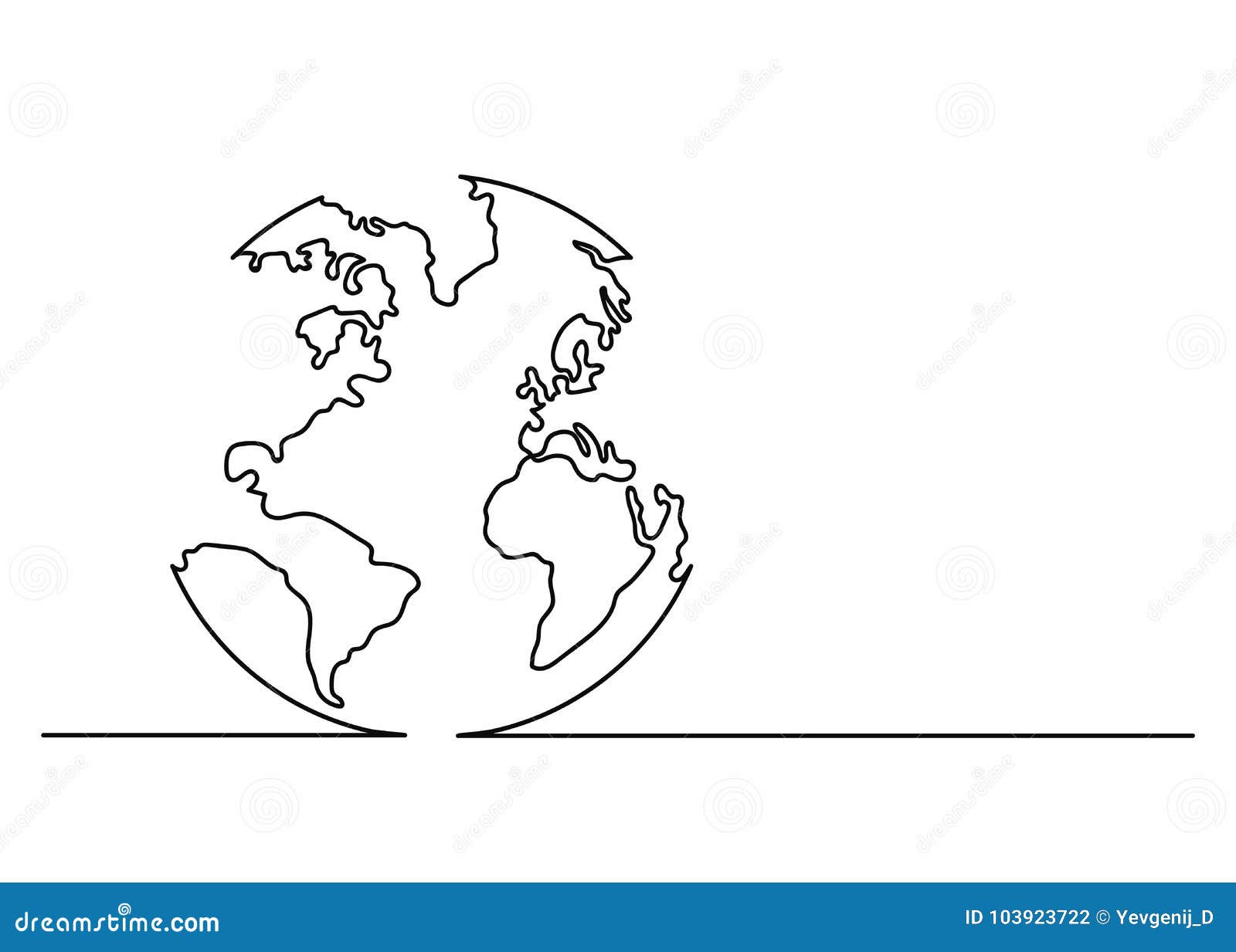 globe icon in line art style. planet earth icon. continuous line drawing. single, unbroken line drawing style