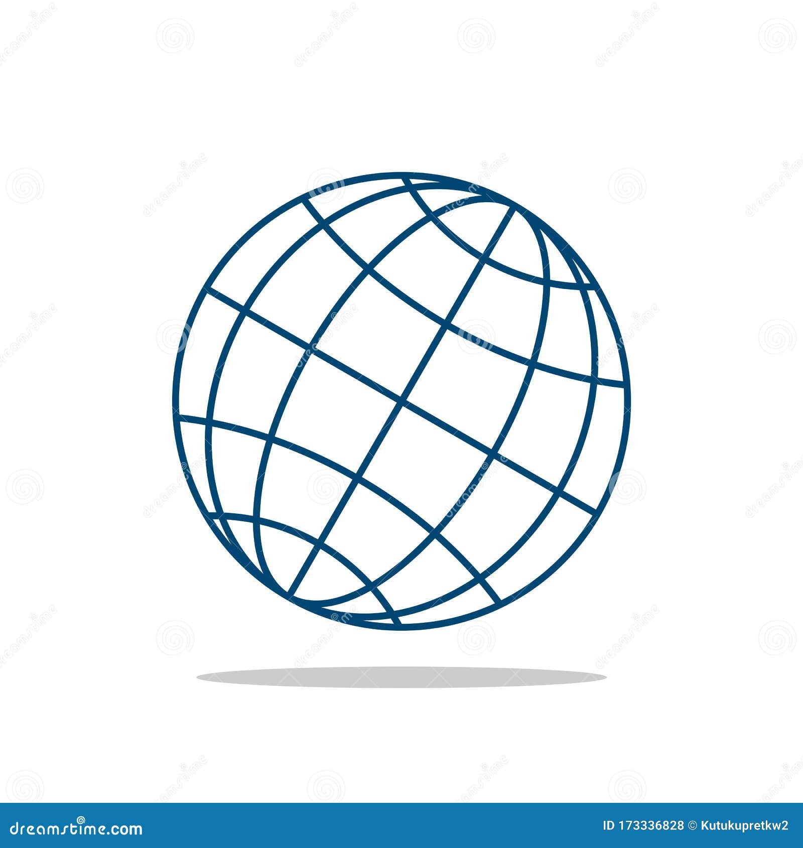 Globe Line Vector Logo Template Illustration Design Vector Eps 10 Stock Vector Illustration Of Clear Internet