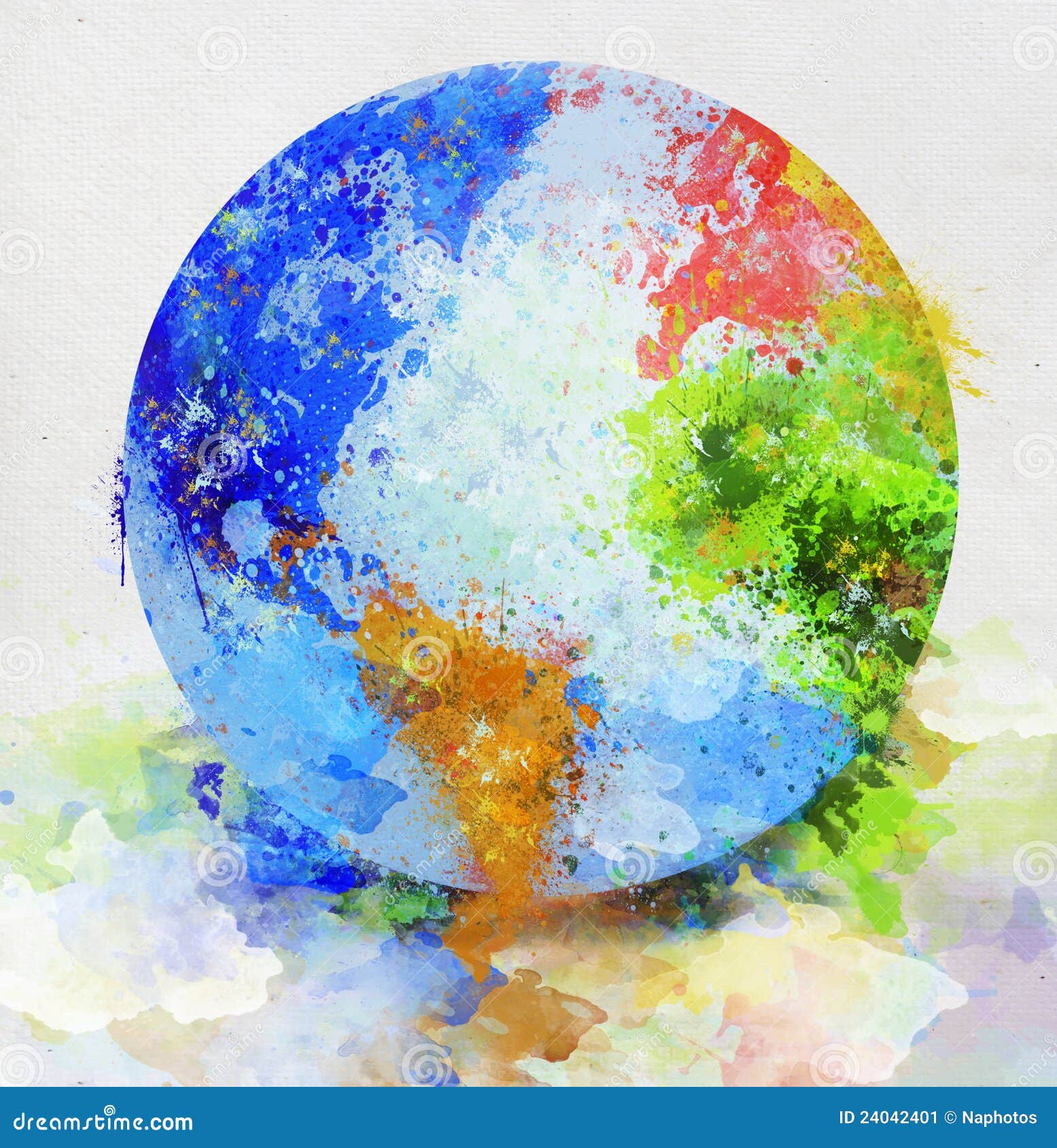 Globe Painting Stock Image - Image: 24042401 Globe Painting Stock Image - Image: 24042401