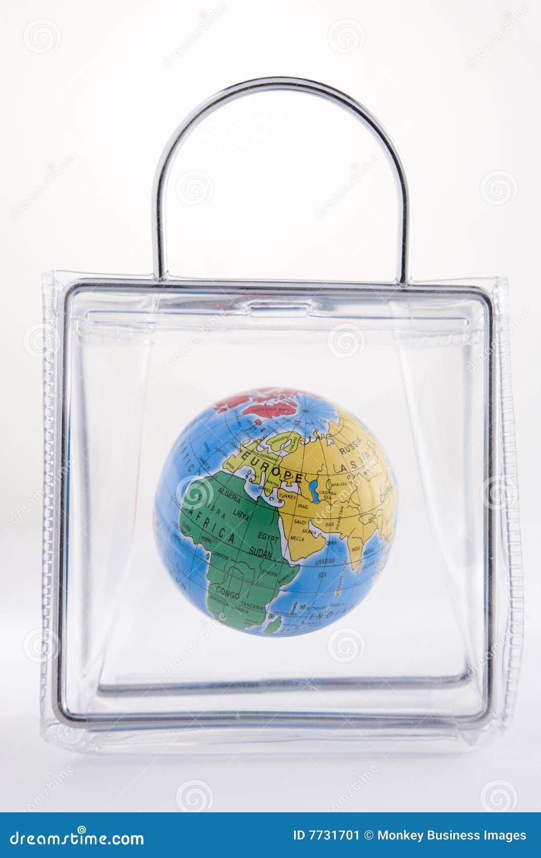Globe in a Plastic Bag stock image. Image of globe, objects 7731701