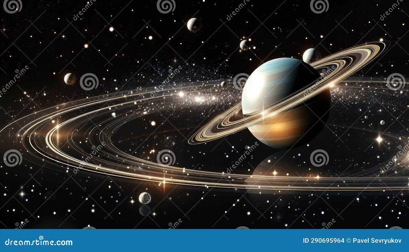 Globe Saturn Galactic Elegance Stock Illustration - Illustration of