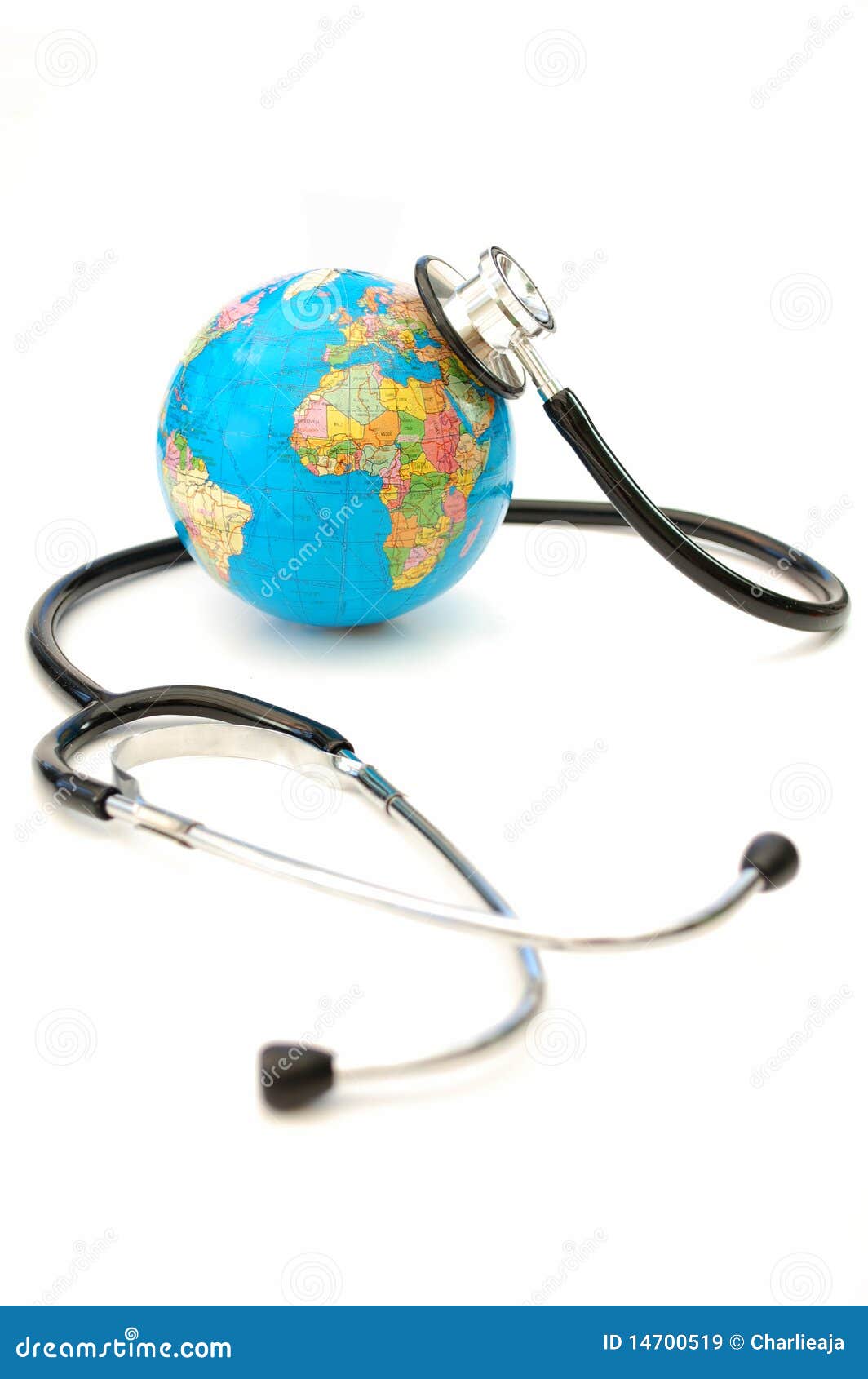 Globe and stethoscope stock image. Image of globalization 14700519