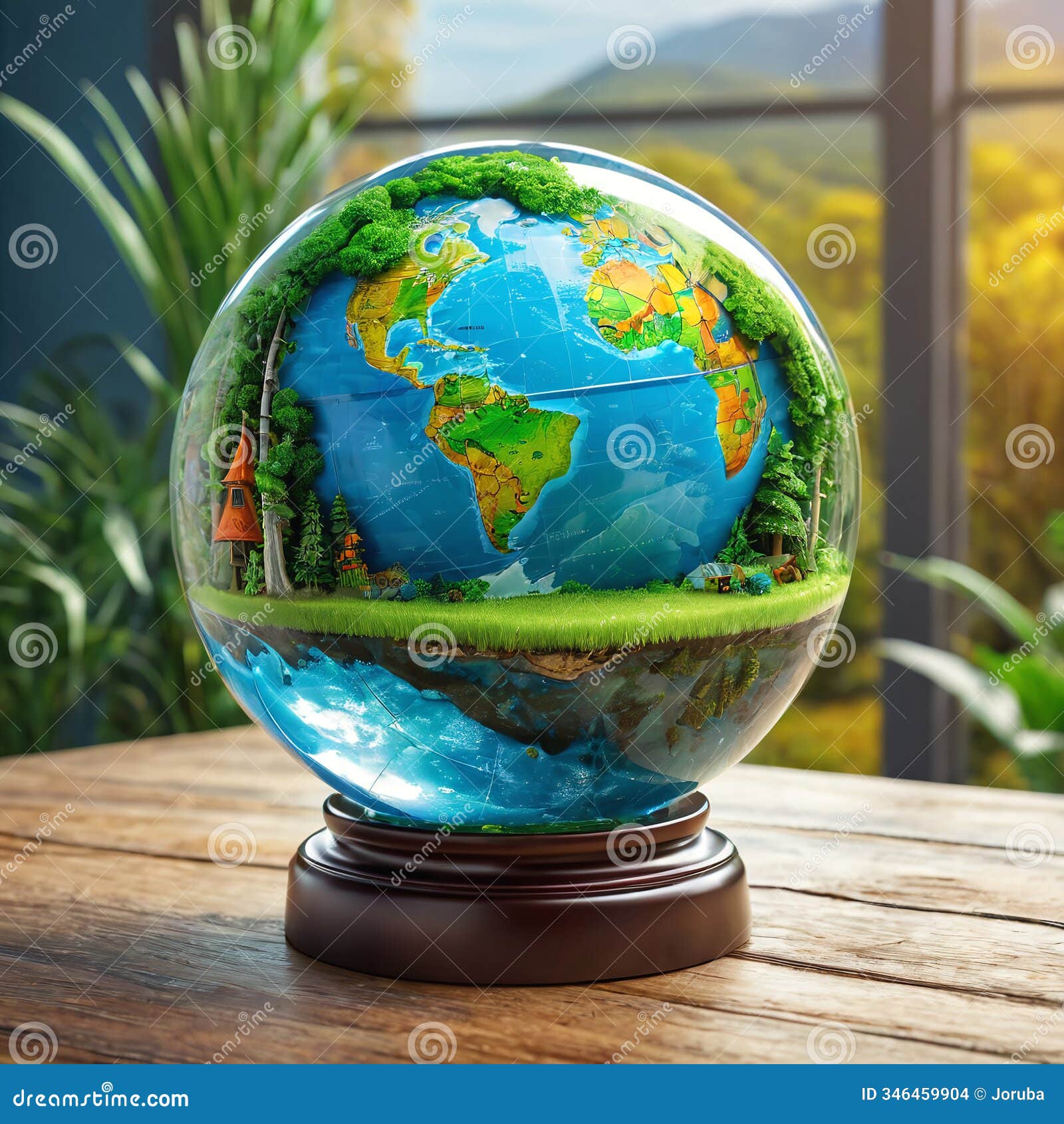 globe  of environmental and preserve earth