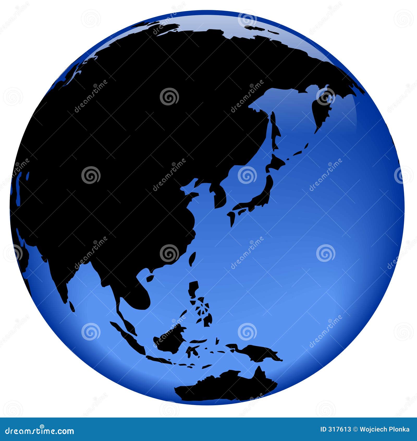 globe view - far east asia