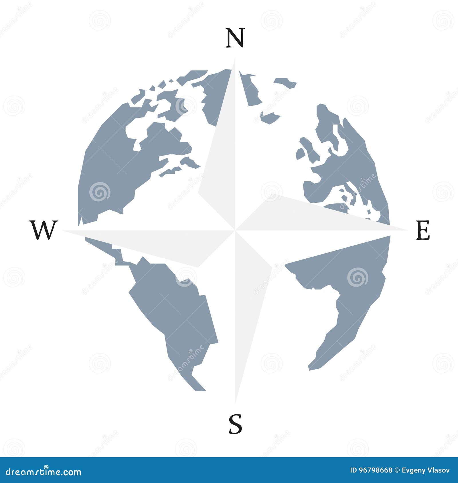 Compass Arrow Isolated 3d Vector Illustration. Navigation And Direction