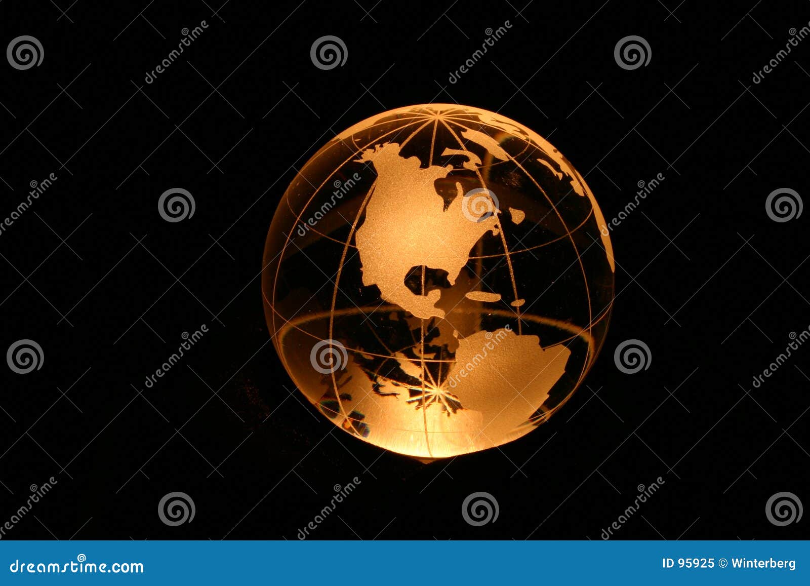Globe in yellow light stock illustration. Illustration of south 95925