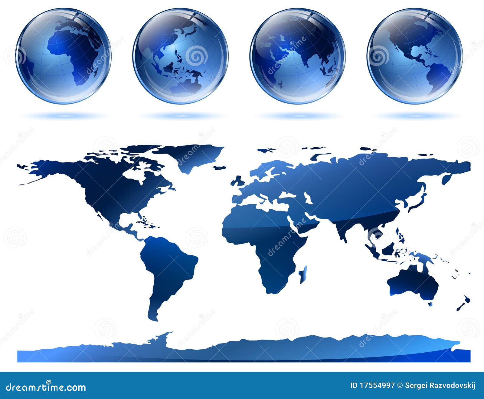 Globes and map stock vector. Illustration of data, continents 17554997