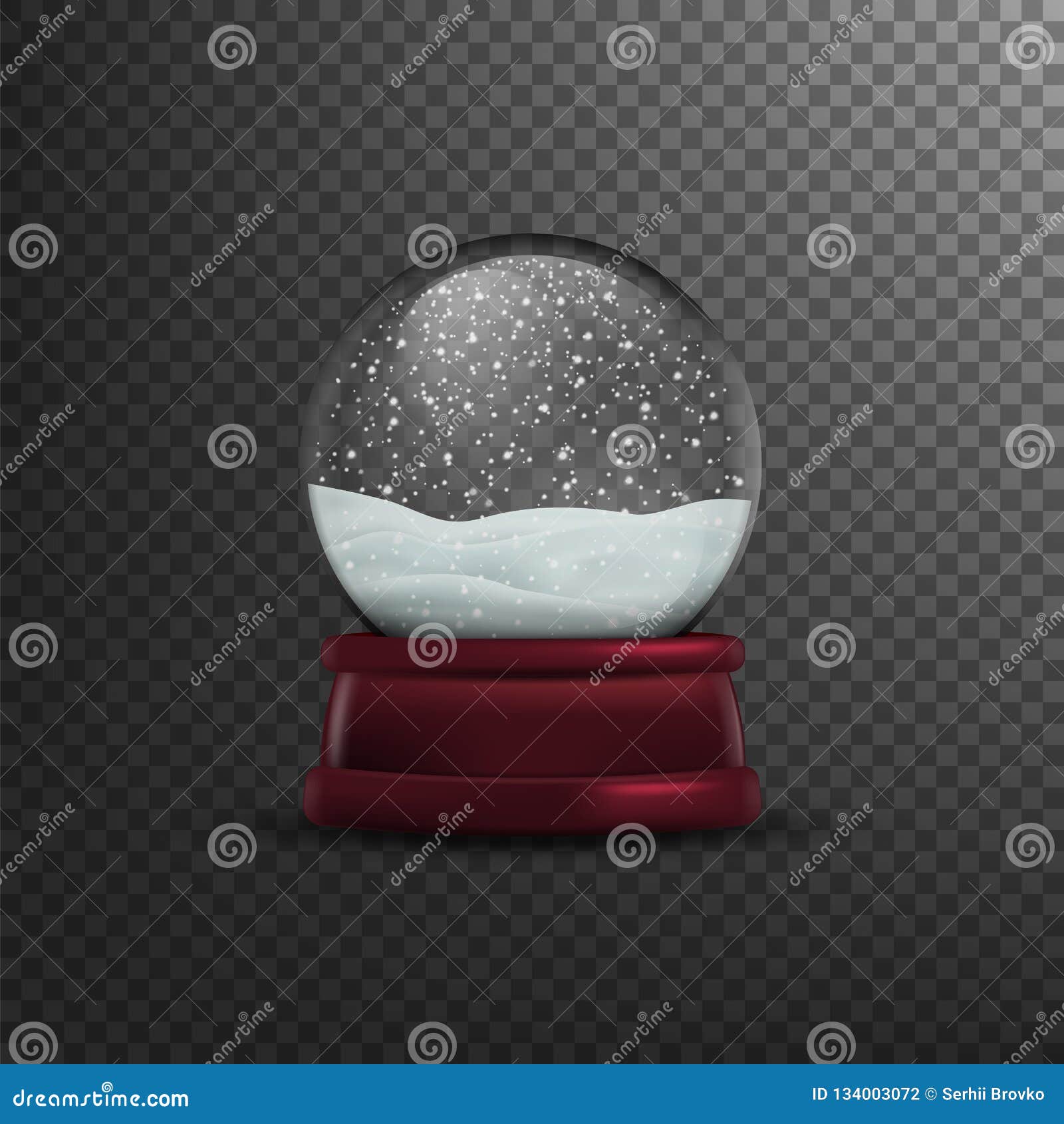 Globo da neve do Natal isolado no fundo transparente Ilustração do vetor, eps 10