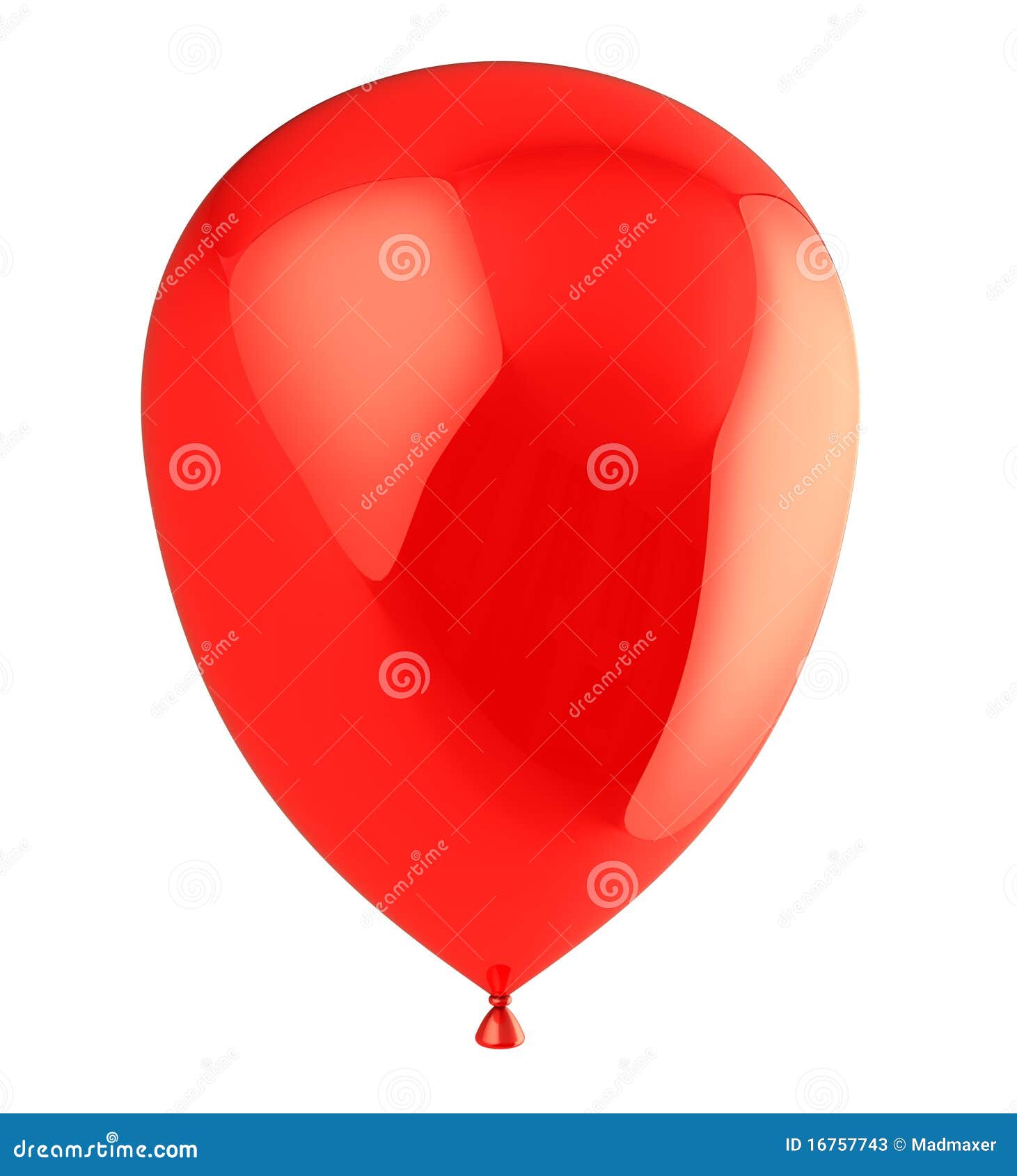 La ilustración 3d del globo del helio isoalted sobre el fondo blanco